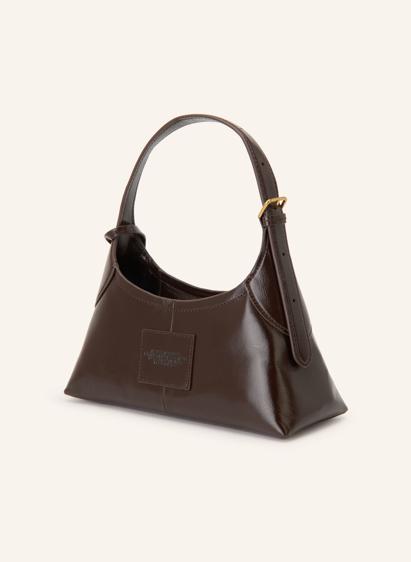 MARC JACOBS Handbag: THE SMALL BELTED SACK BAG: DARK BROWN / GOLD