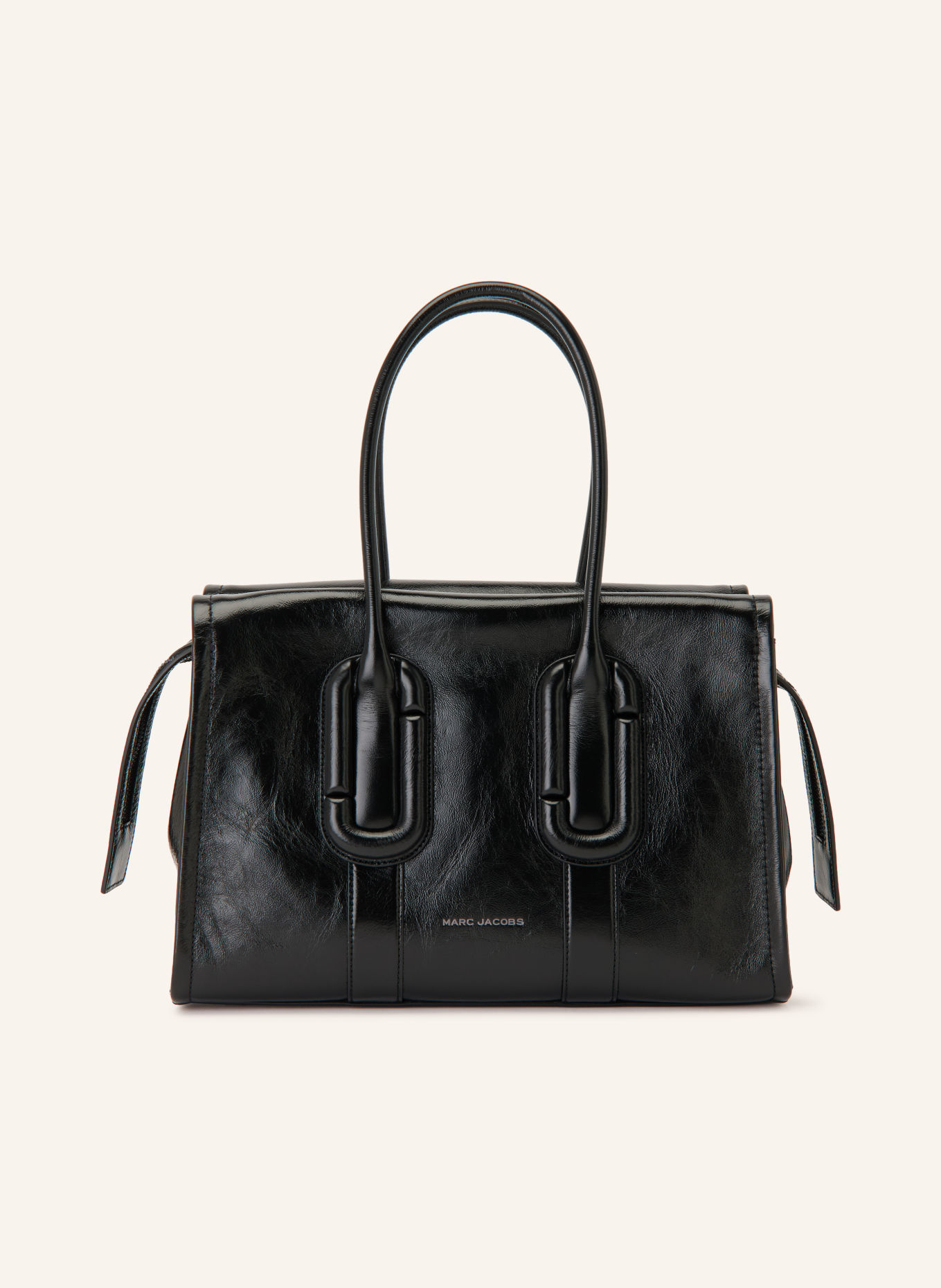 MARC JACOBS Handbag: THE CARRYALL BAG: BLACK / PLATINUM
