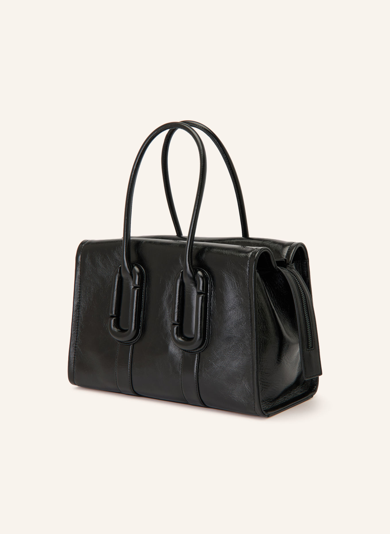 MARC JACOBS Handbag: THE CARRYALL BAG: BLACK / PLATINUM