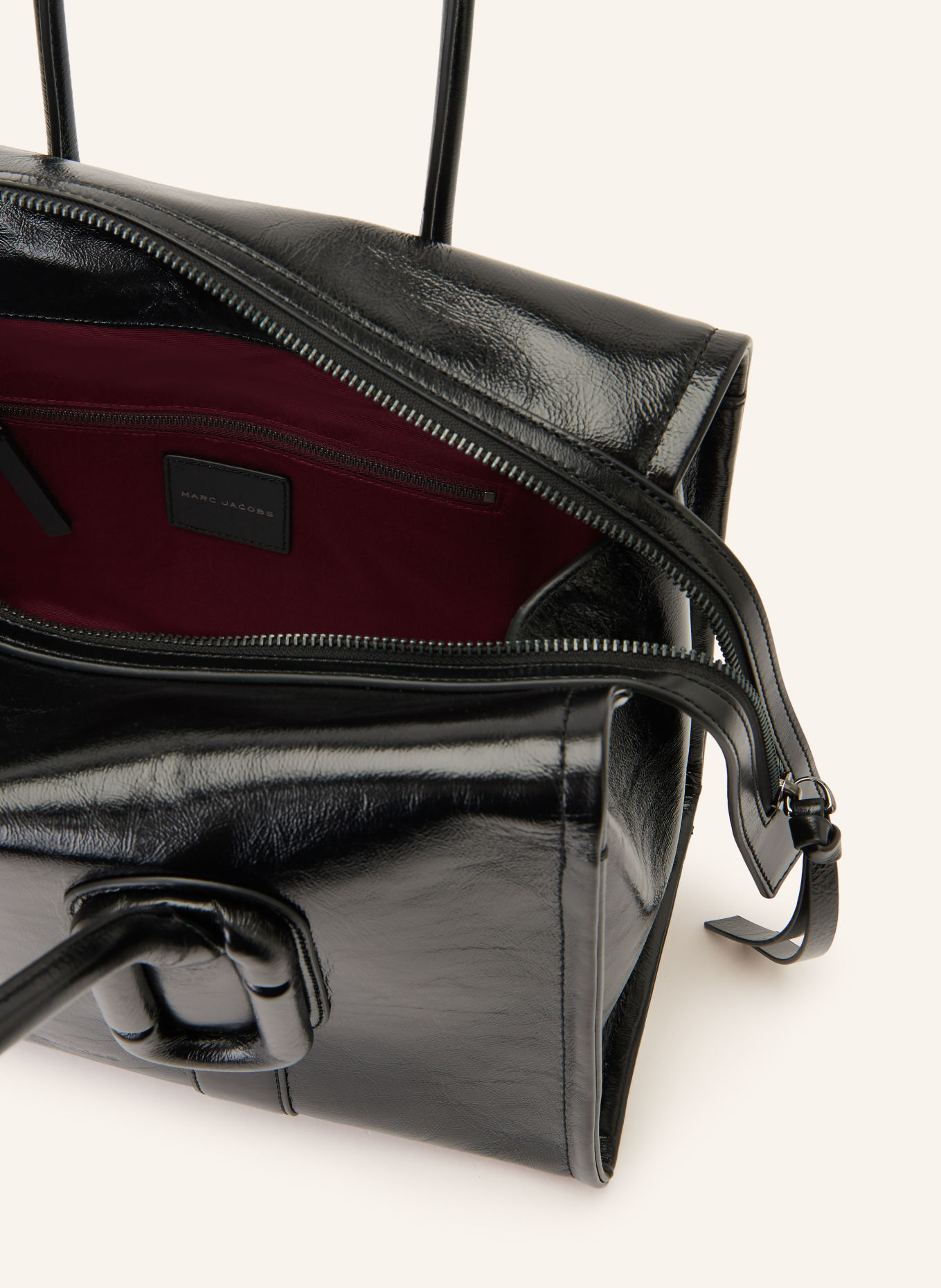 MARC JACOBS Handbag: THE CARRYALL BAG: BLACK / PLATINUM