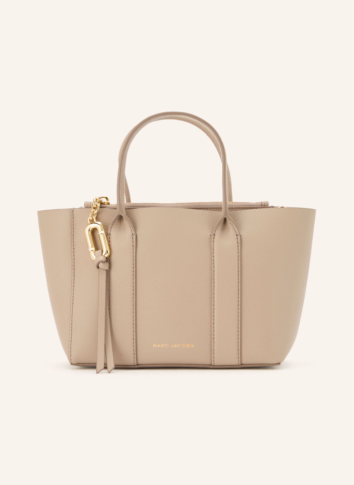 MARC JACOBS Håndtaske THE SMALL WORK TOTE BAG: BEIGE / GULD