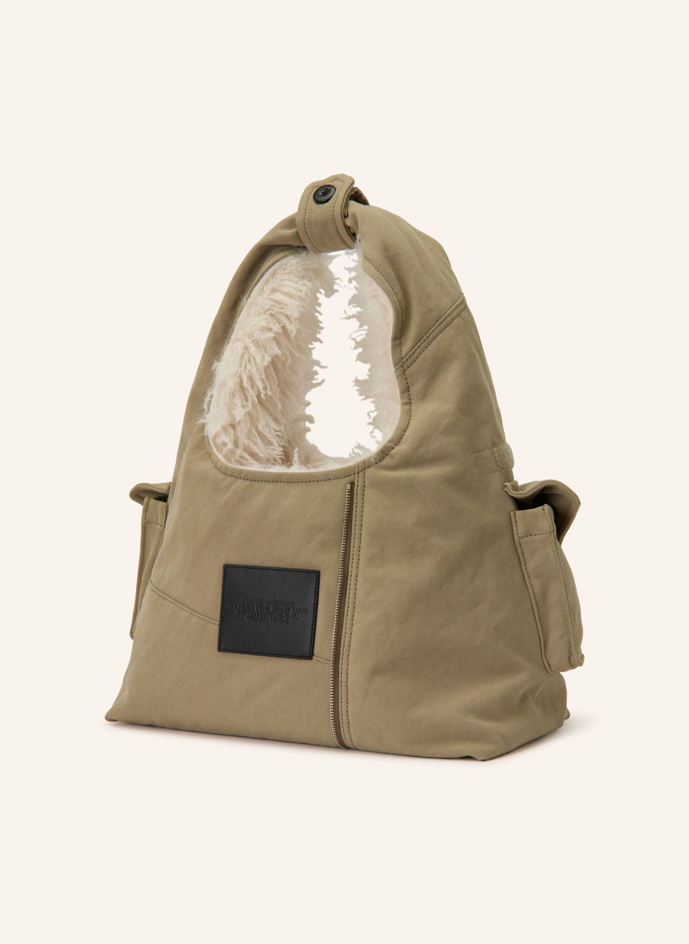 MARC JACOBS Schoudertas THE SACK BAG: OLIJF / ZILVER / ZWART