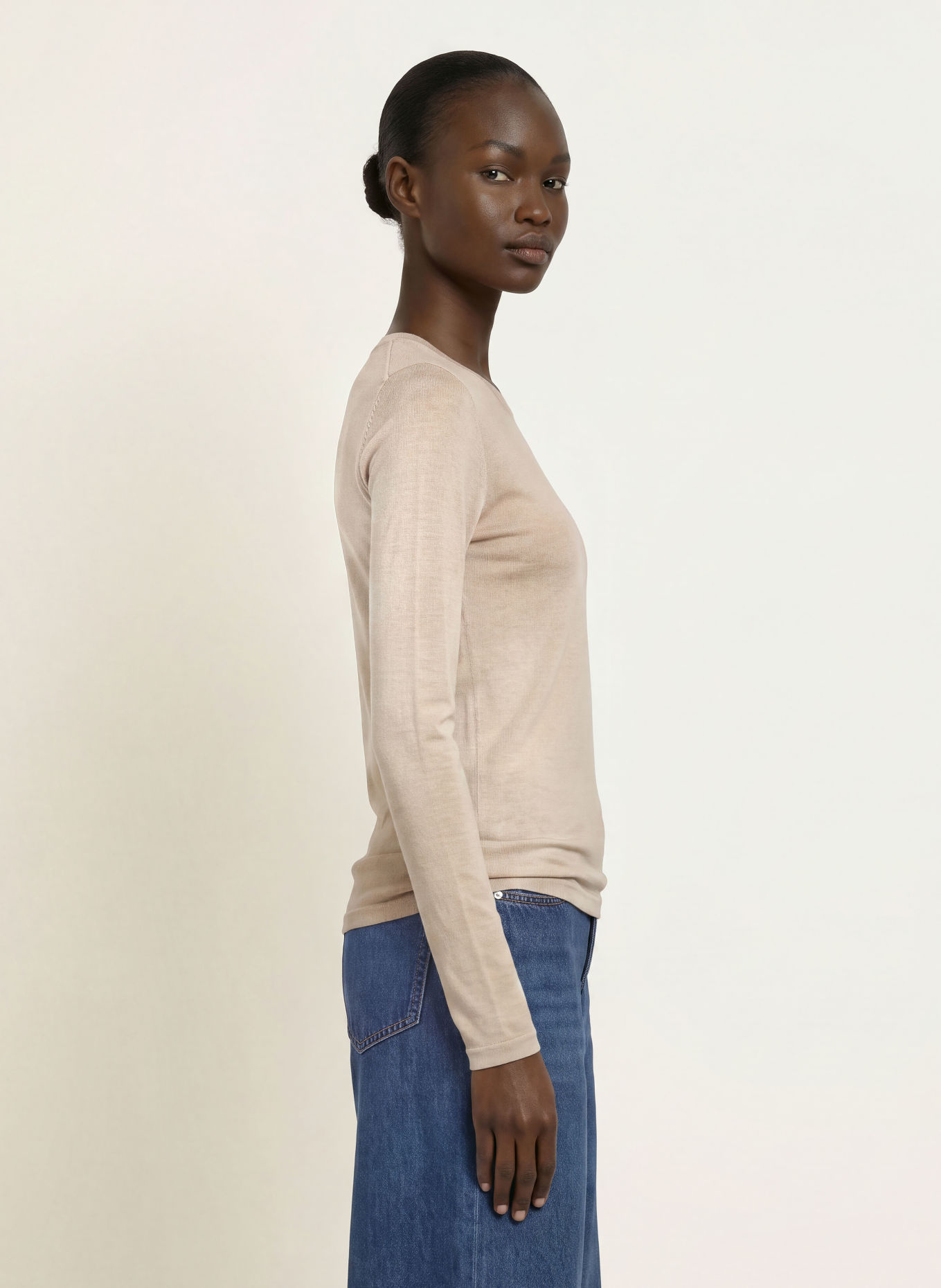 MAJESTIC FILATURES Longsleeve: LICHTBRUIN