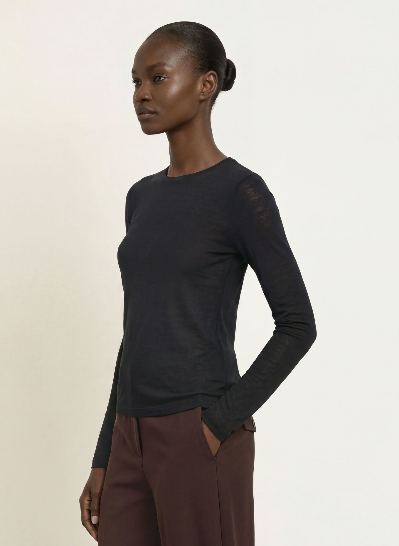 MAJESTIC FILATURES Longsleeve: ZWART