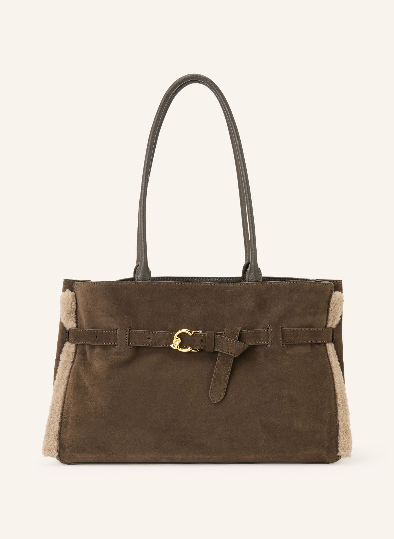 COCCINELLE Shopperka: KHAKI / ZŁOTY / BEŻOWY