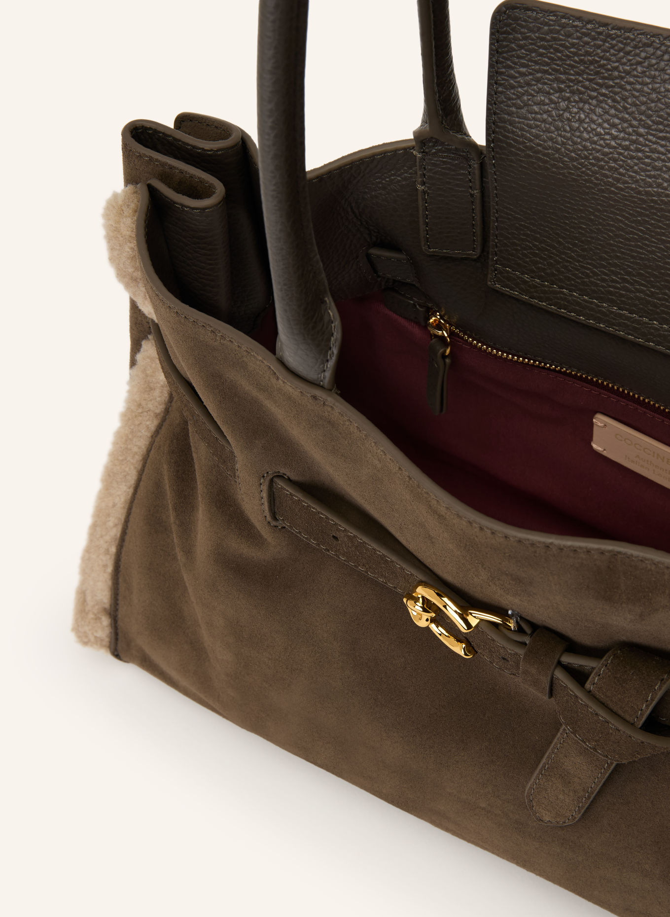 COCCINELLE Shopperka: KHAKI / ZŁOTY / BEŻOWY