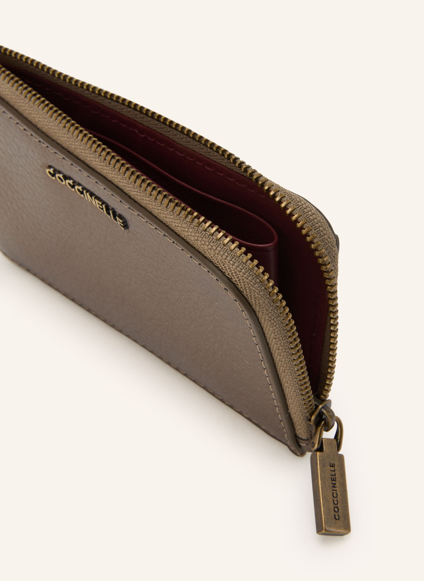 COCCINELLE Card wallet: KHAKI / GOLD