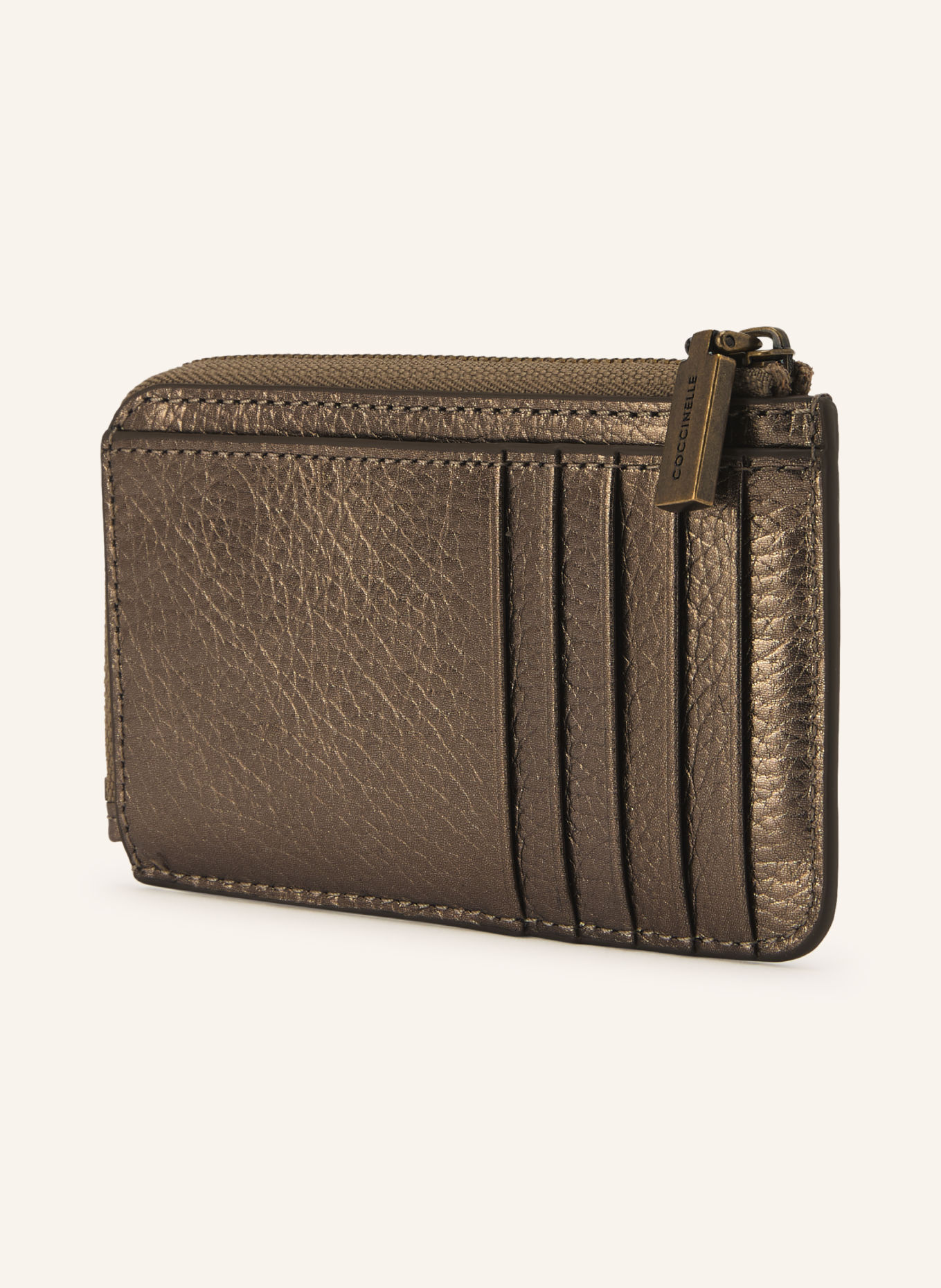 COCCINELLE Card wallet: KHAKI / GOLD