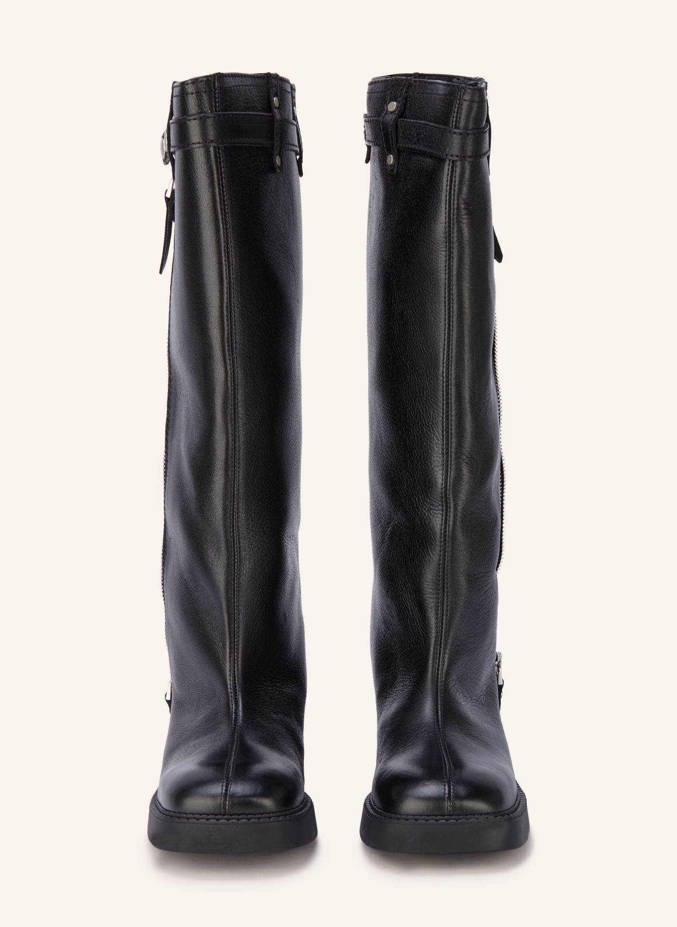 MIISTA Bottes IZOLDA à rivets: NOIR / ARGENT