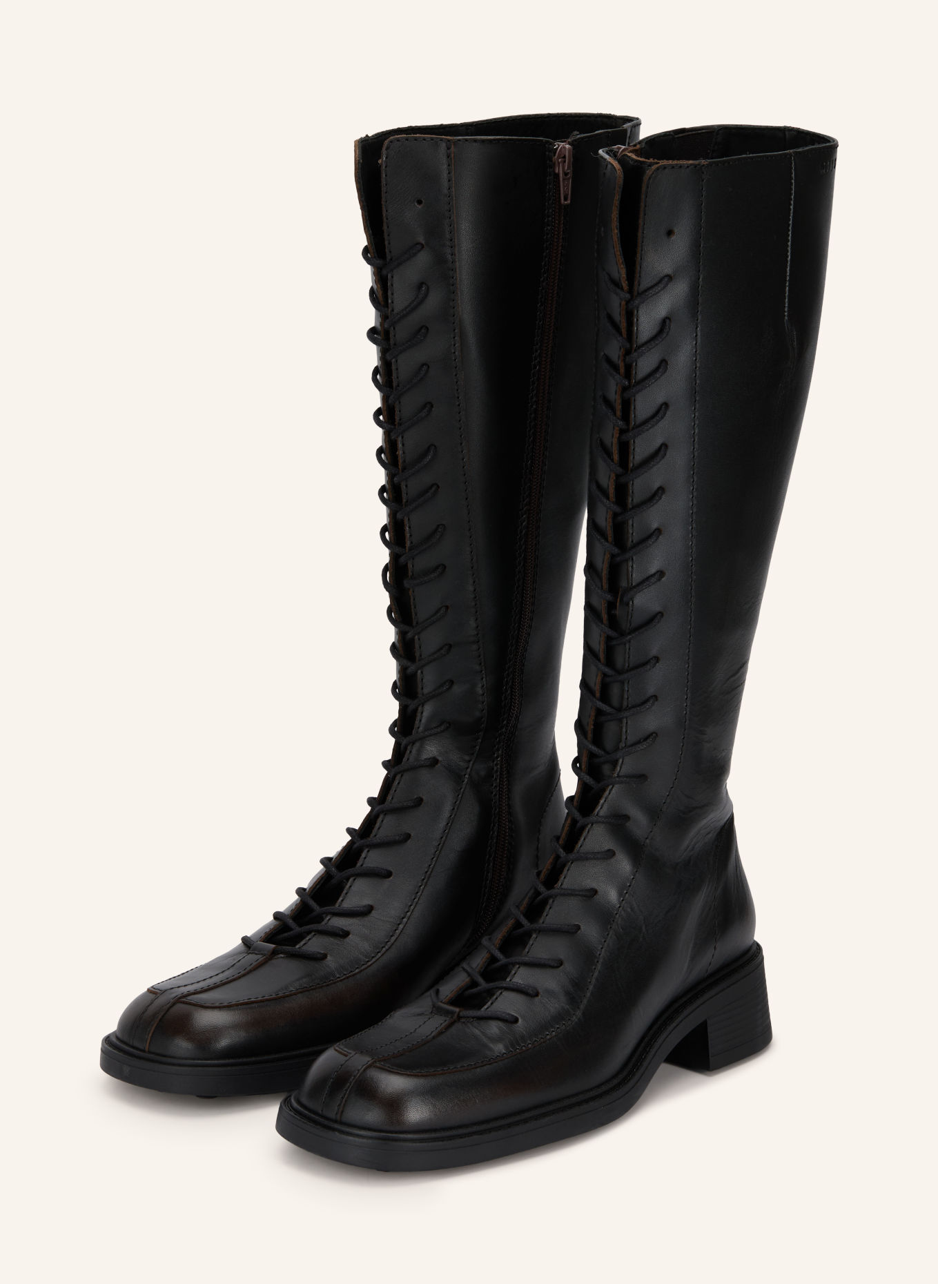 MIISTA Bottes à lacets SABRYNA: MARRON