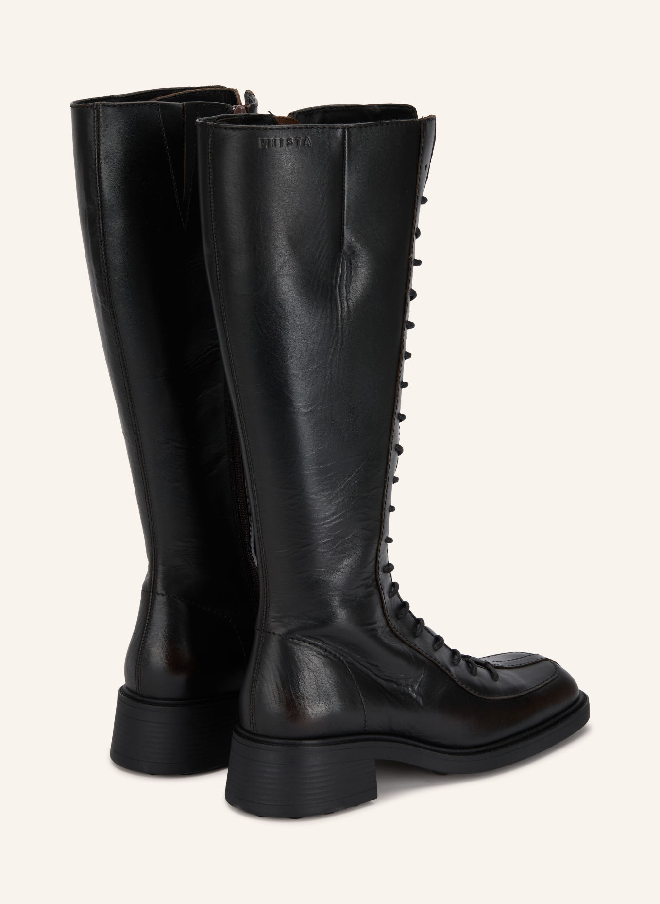 MIISTA Bottes à lacets SABRYNA: MARRON