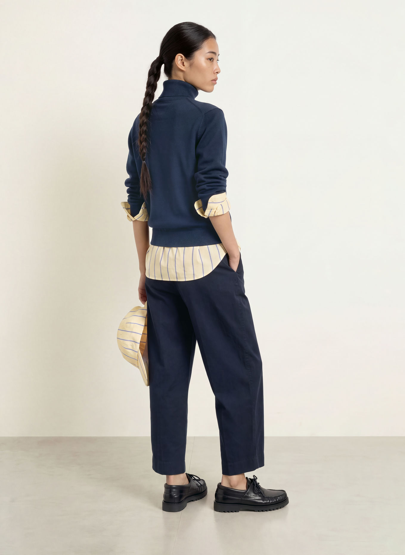 TOMMY JEANS Pull à col roulé: BLEU FONCÉ