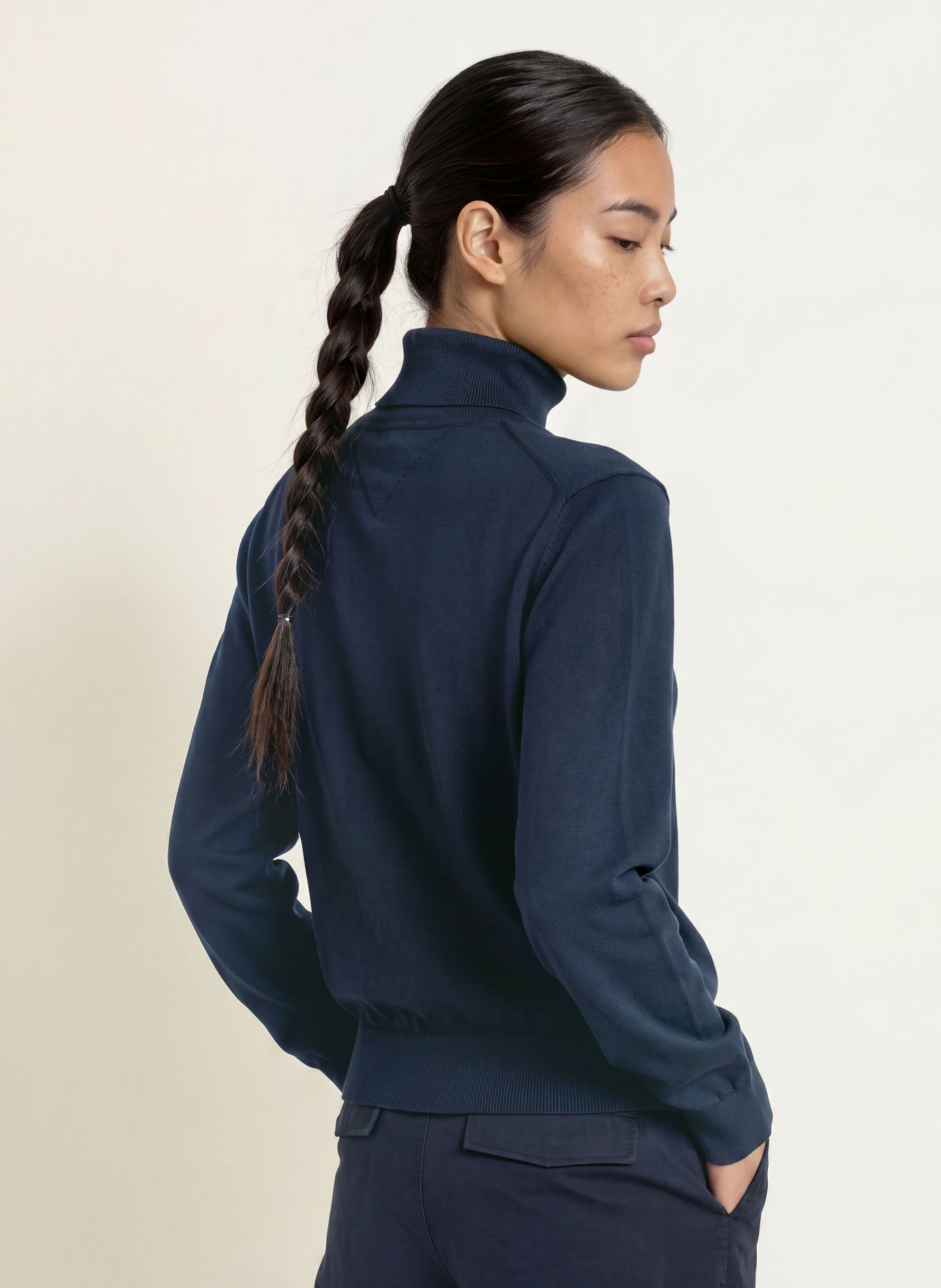 TOMMY JEANS Pull à col roulé: BLEU FONCÉ