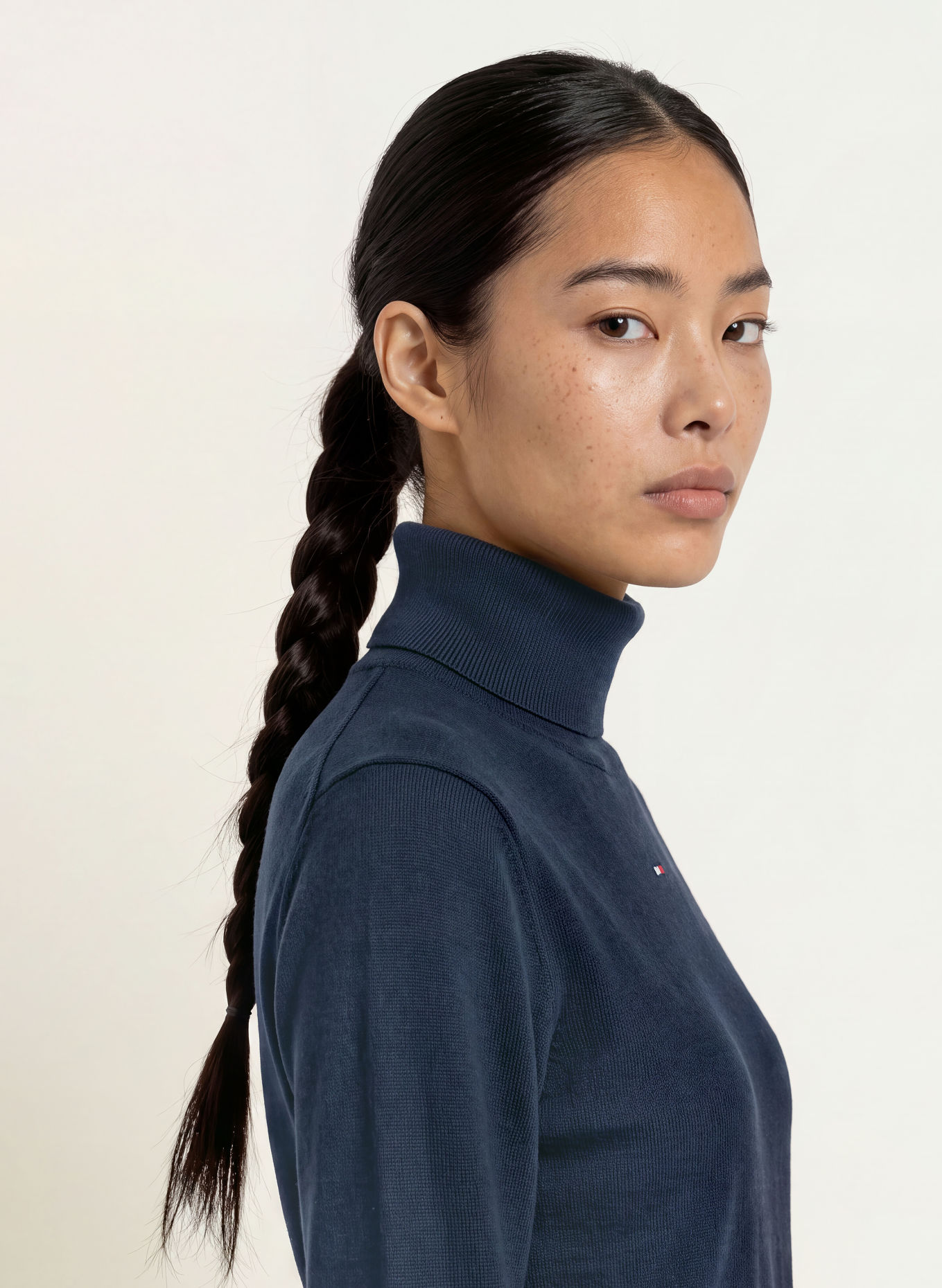 TOMMY JEANS Pull à col roulé: BLEU FONCÉ