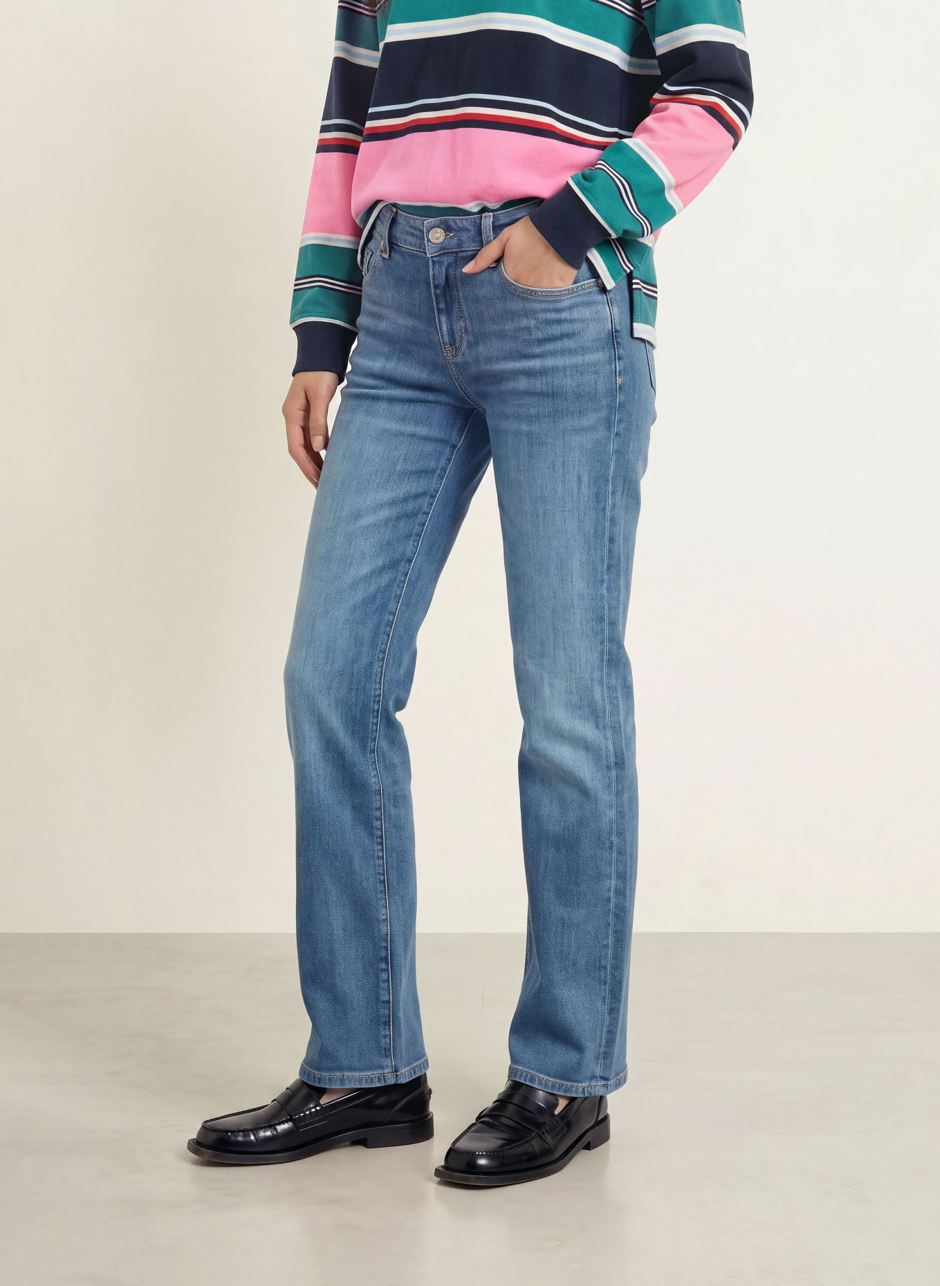 TOMMY JEANS Blugi drepți SOPHIE: 1A5 Denim Medium