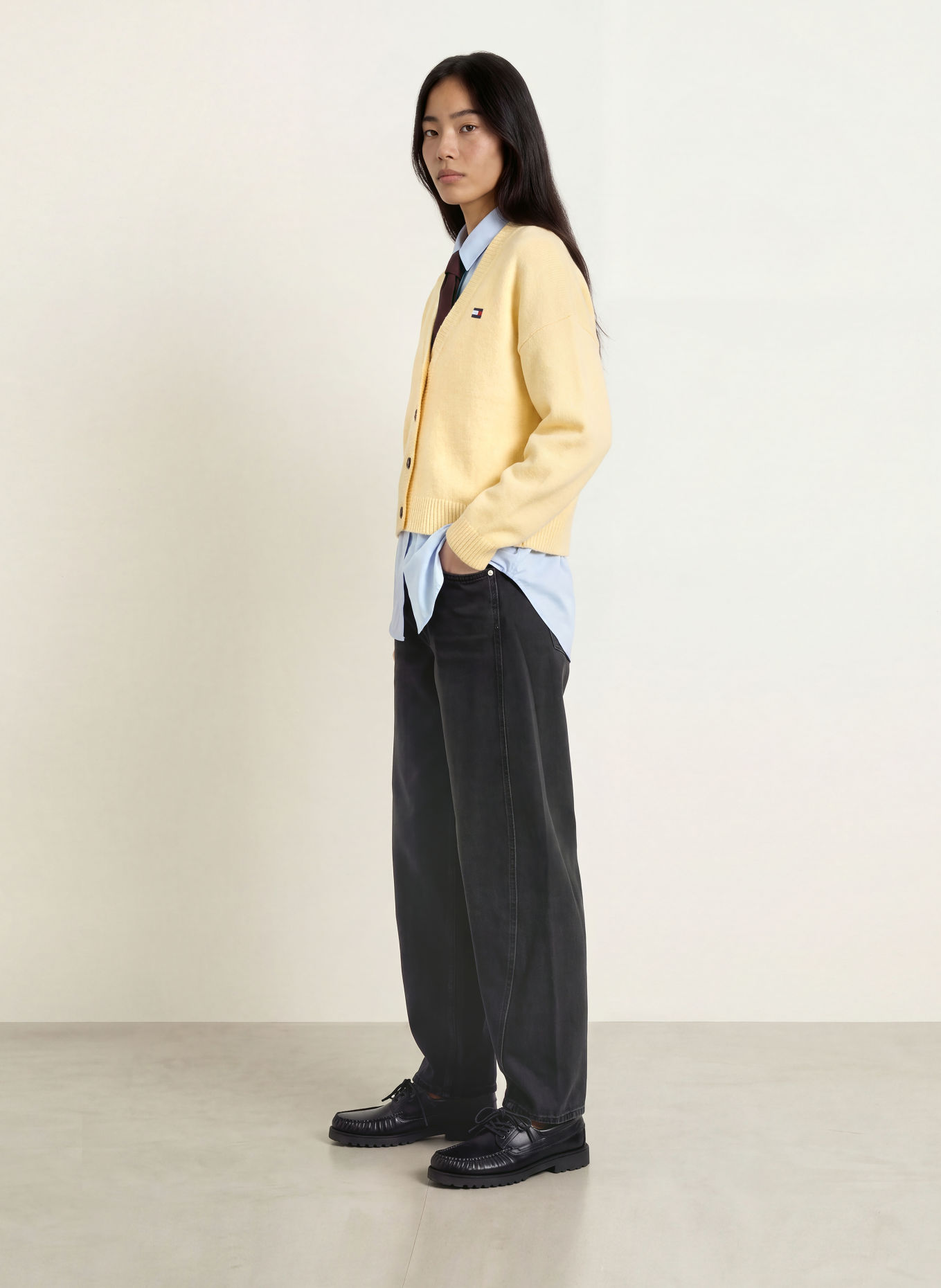 TOMMY JEANS Blugi Barrel ELLA: 1BZ Denim Black