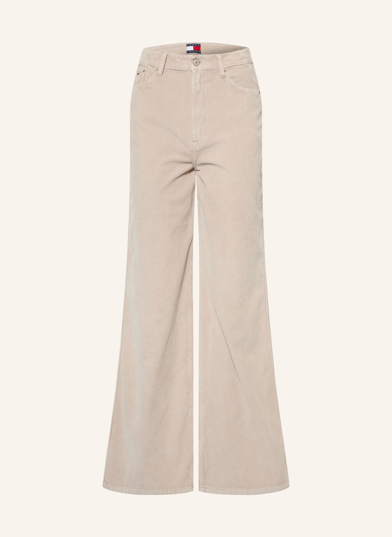 TOMMY JEANS Pantaloni din velur CLAIRE: TAUPE