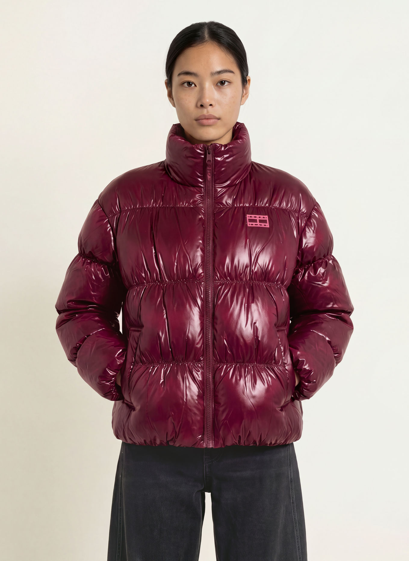 TOMMY JEANS Doudoune: ROUGE FONCÉ