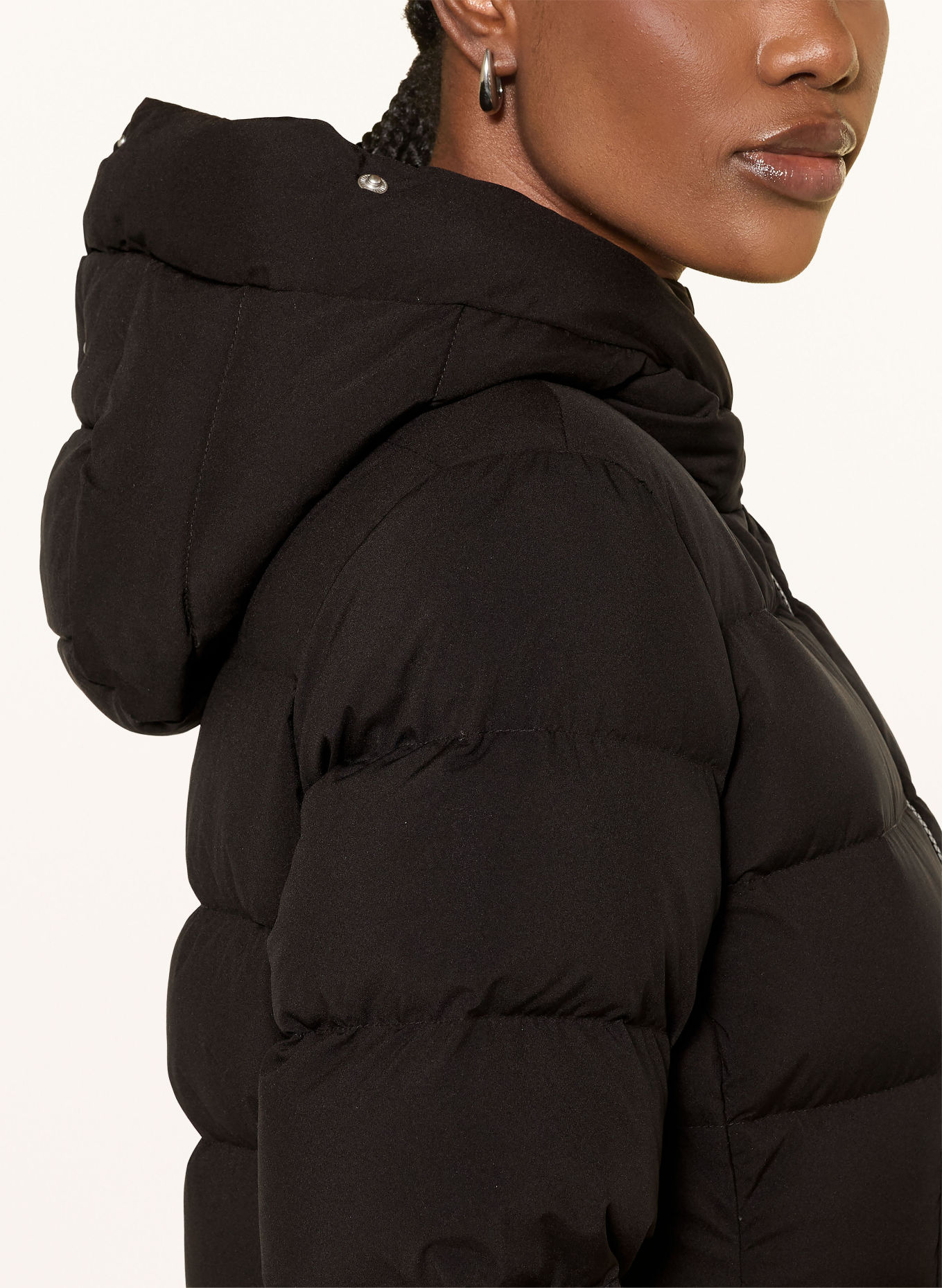 TOMMY JEANS Down jacket with a removable faux fur collar: BLACK