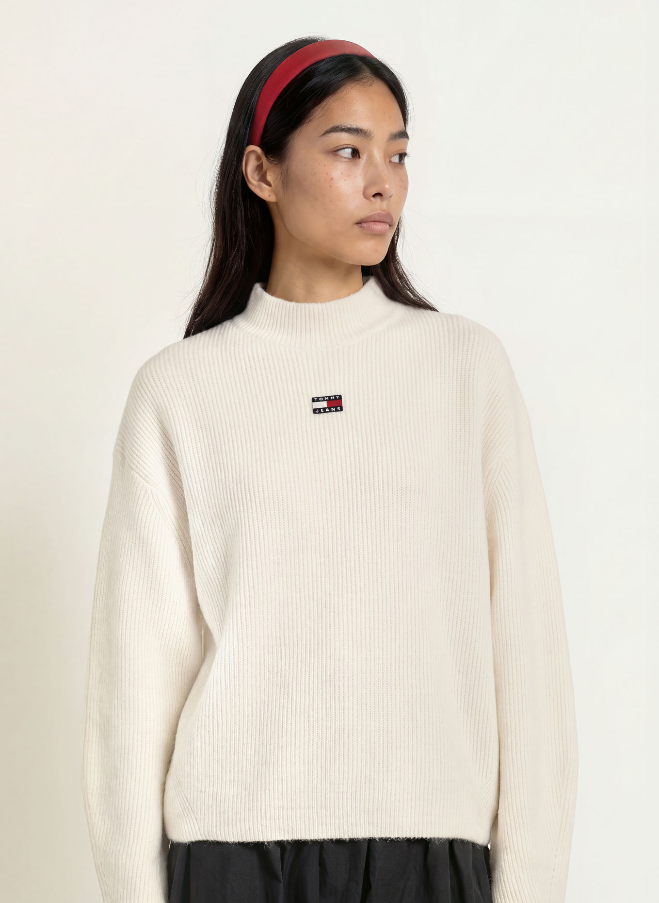 TOMMY JEANS Pullover: CREME