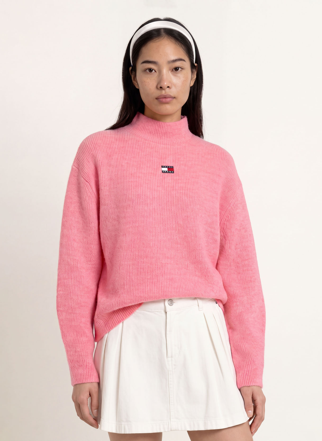 TOMMY JEANS Pulovere: ROZ / ROȘU ÎNCHIS / ALBASTRU ÎNCHIS