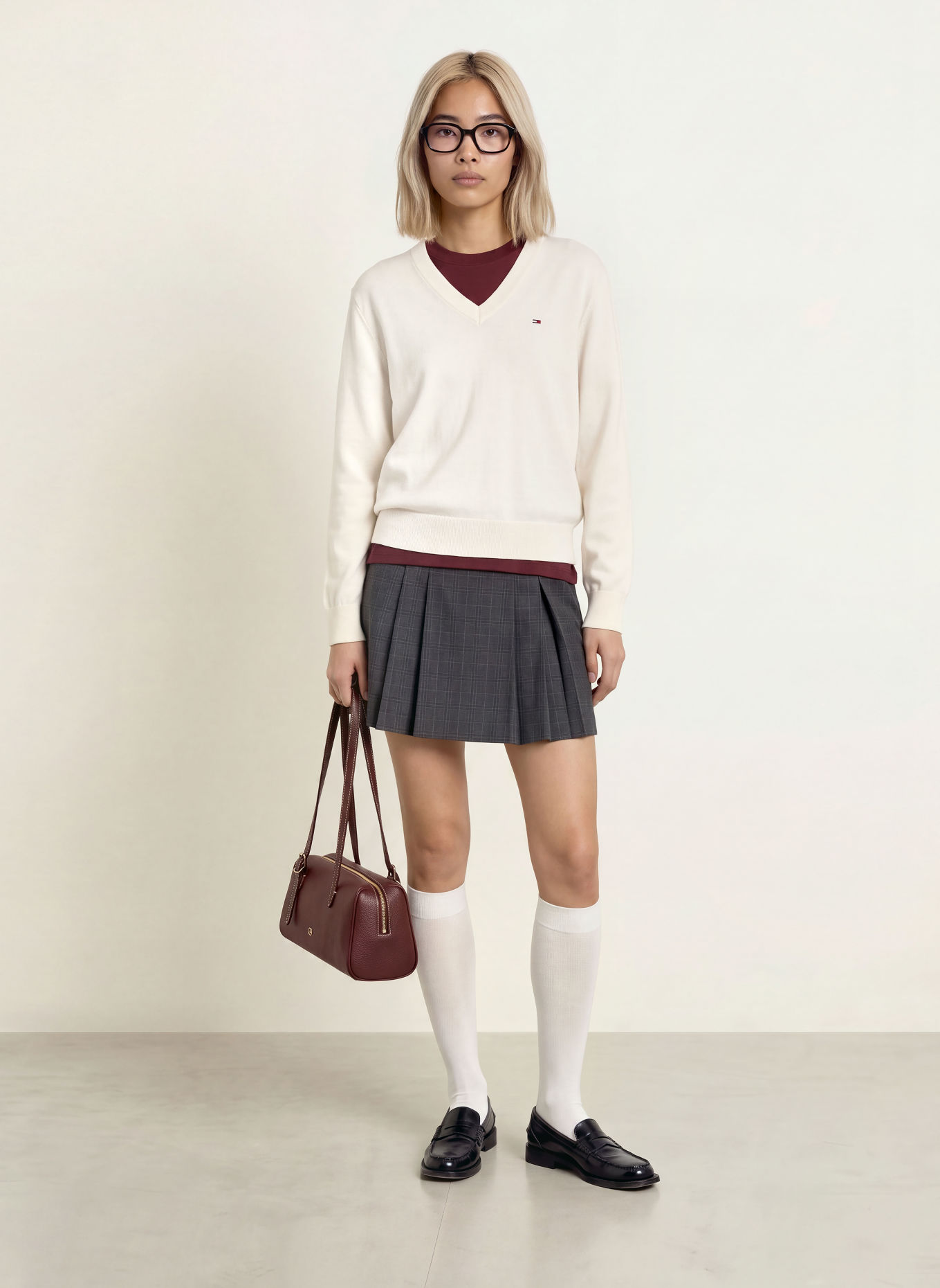 TOMMY JEANS Sweater: WHITE
