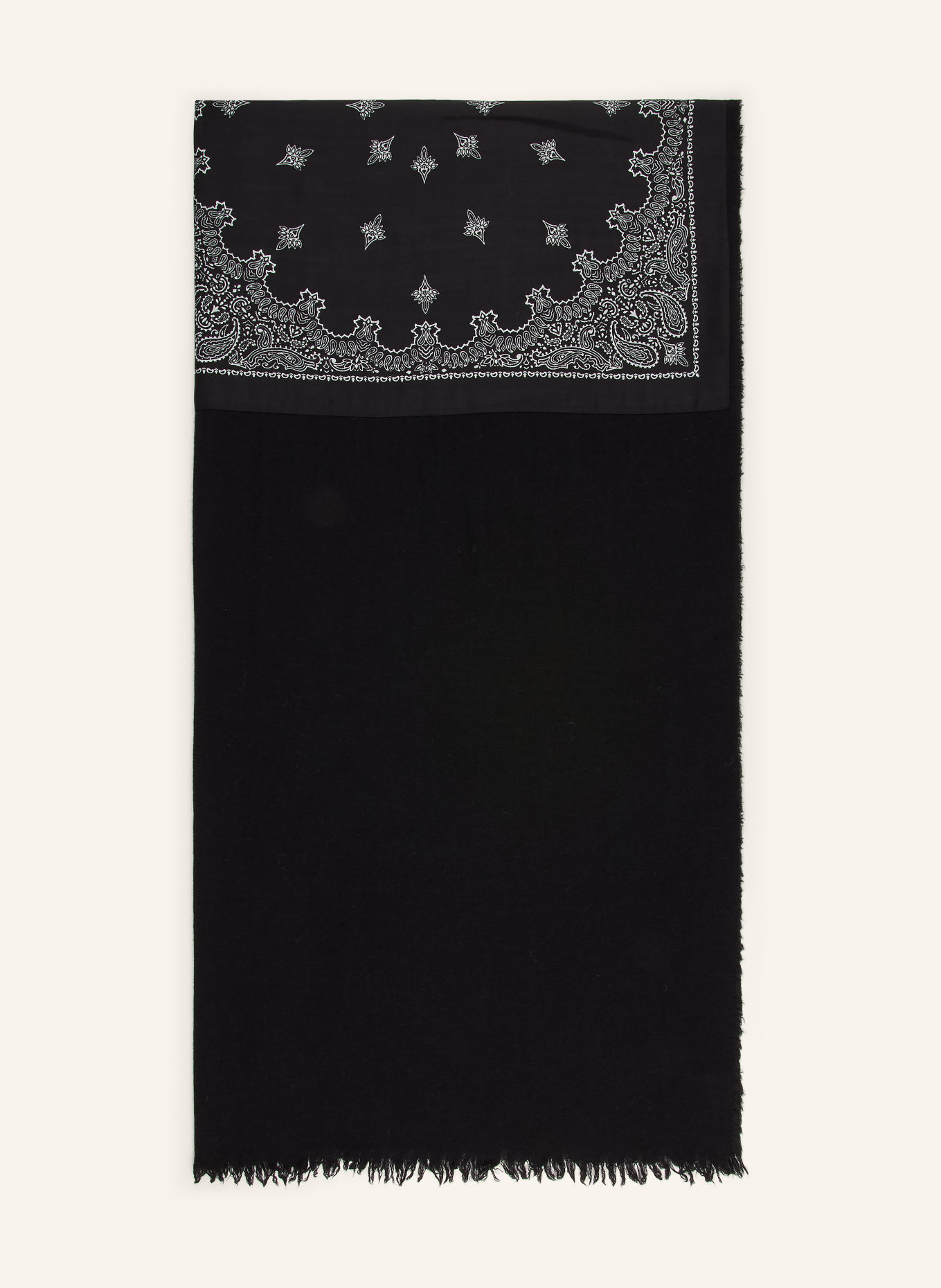 destin Cashmere-Schal: SCHWARZ / WEISS