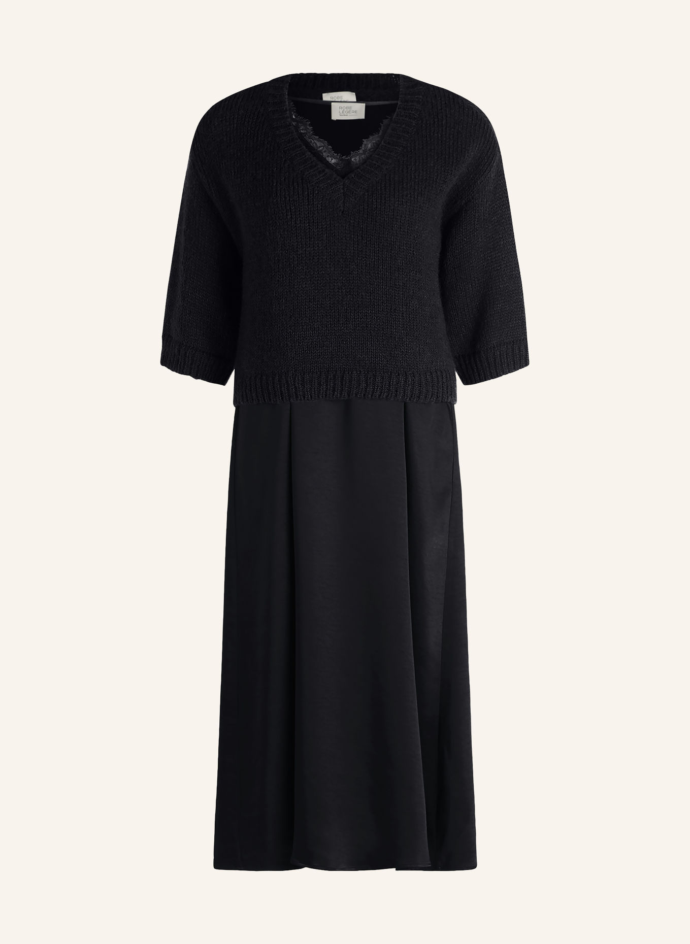 ROBE LÉGÈRE Set: Sweater and dress: BLACK