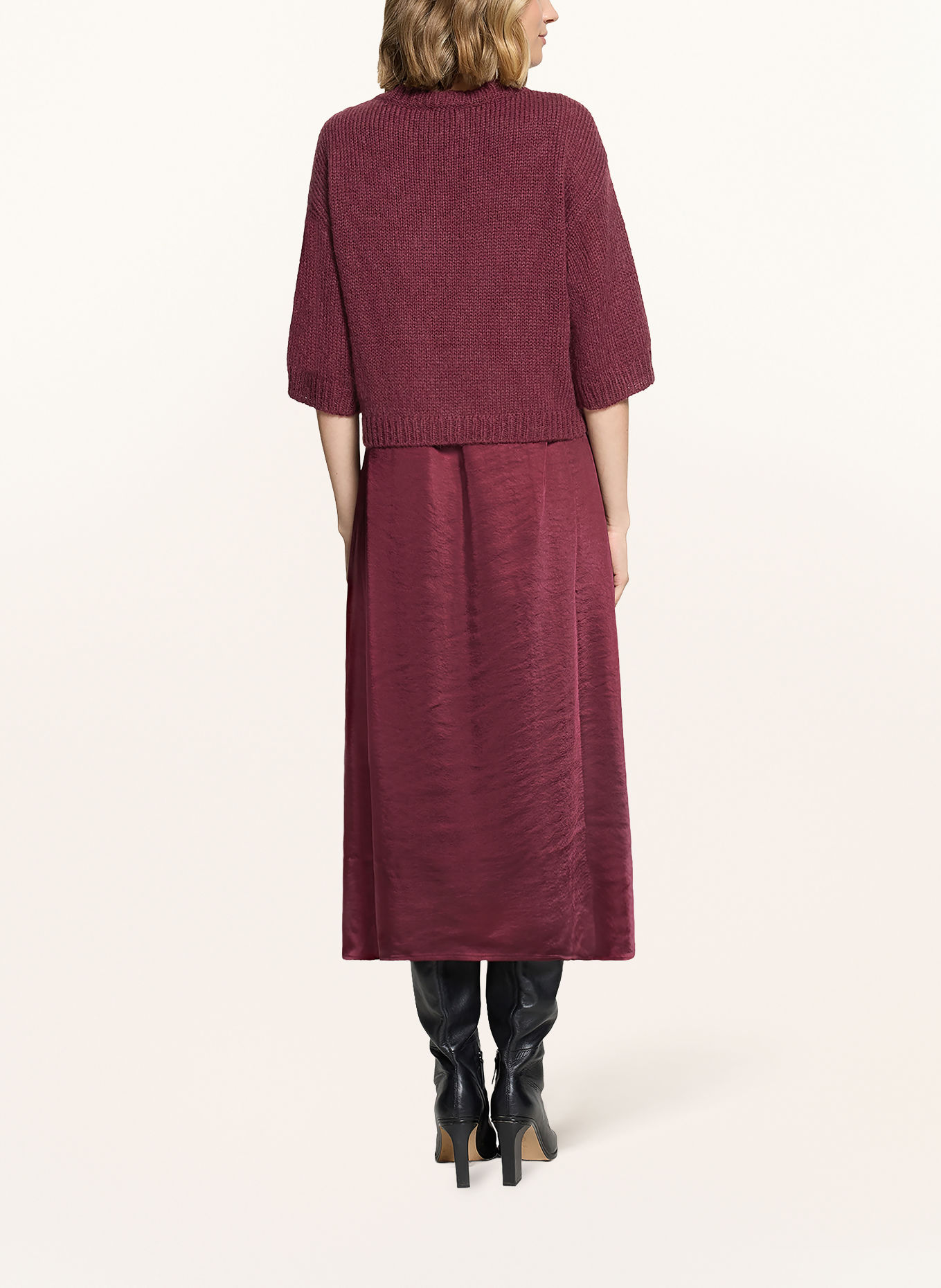 ROBE LÉGÈRE Set: Pullover und Kleid: DUNKELROT