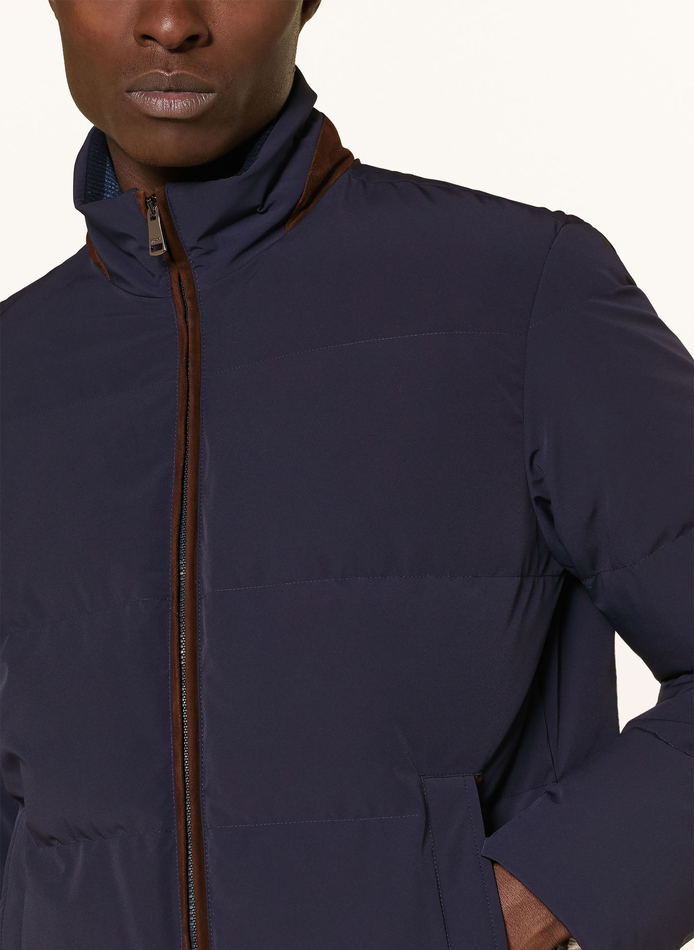 PAUL & SHARK Donsjas TYPHOON: DONKERBLAUW / MARRON FONCÉ