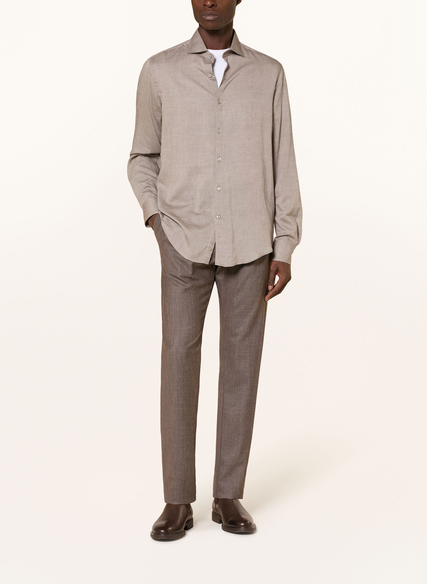 PAUL & SHARK Overhemd Regular Fit: TAUPE