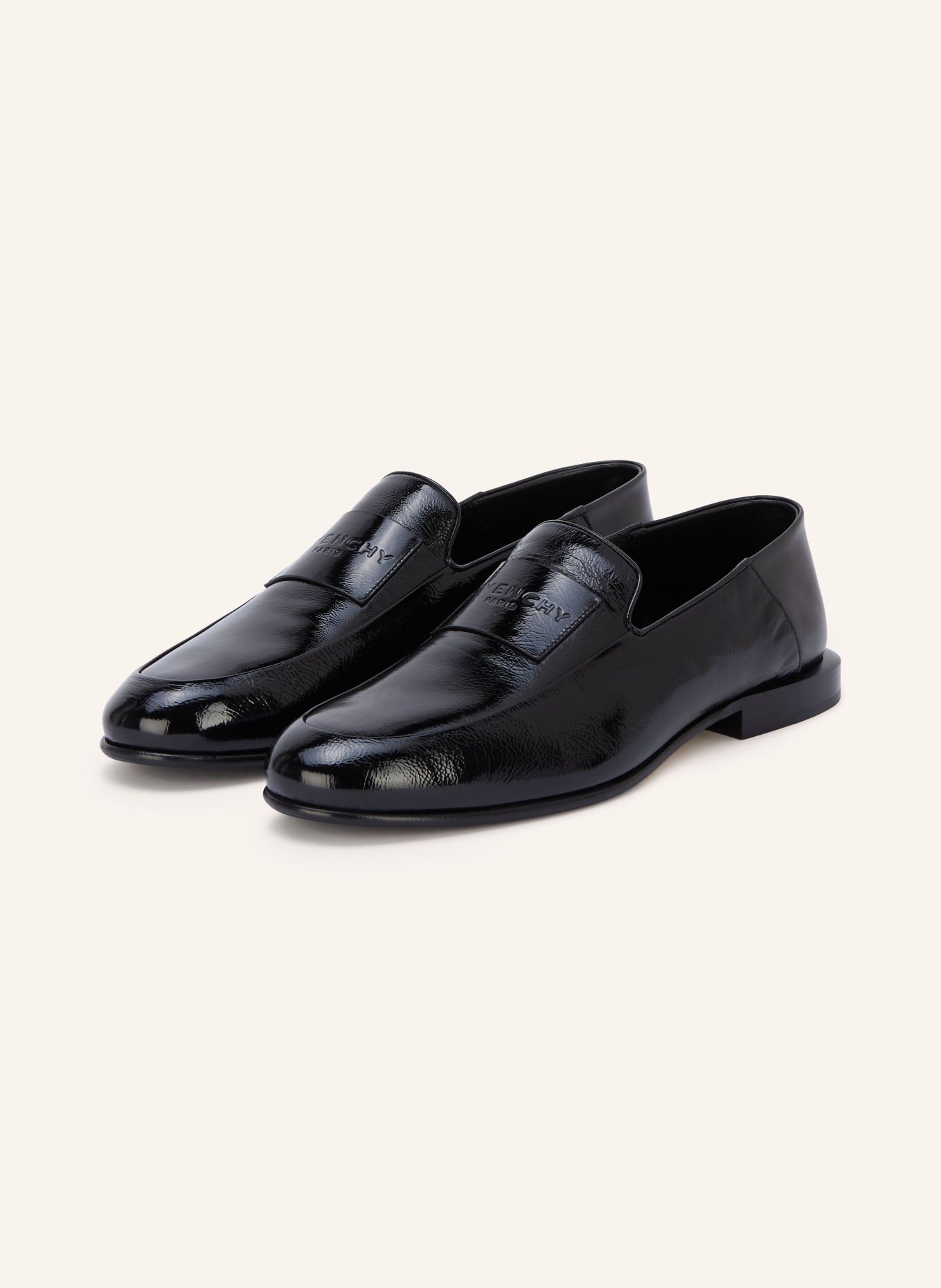GIVENCHY Lakierowane loafersy: CZARNY