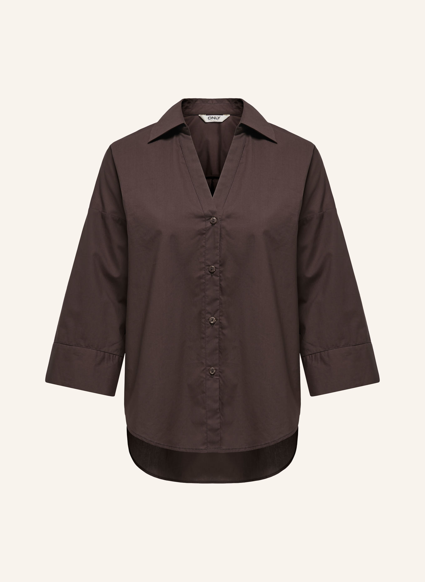 ONLY Blouse with 3/4-length sleeves: DARK BROWN