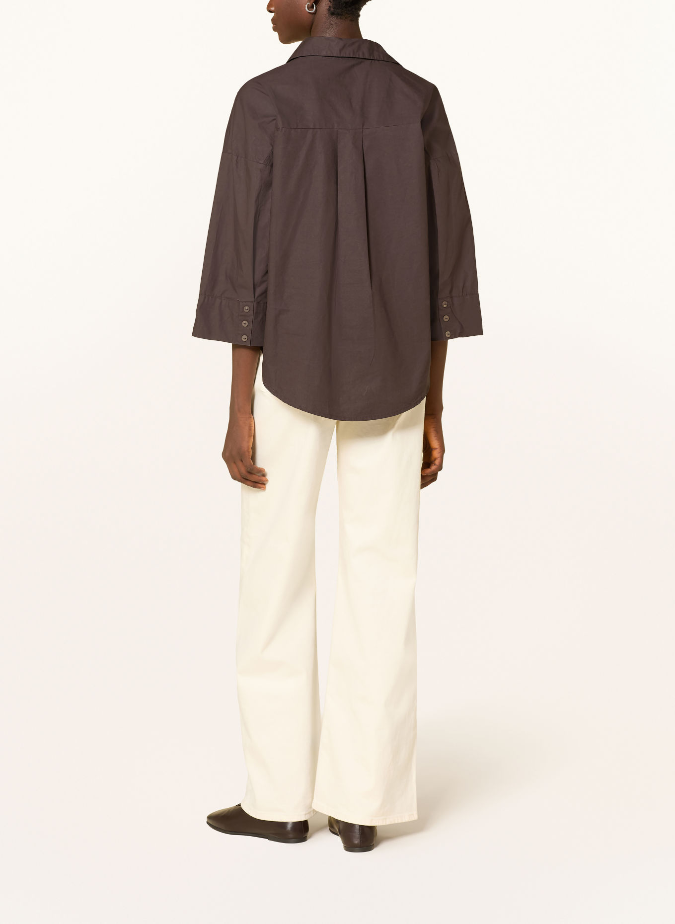 ONLY Blouse with 3/4-length sleeves: DARK BROWN