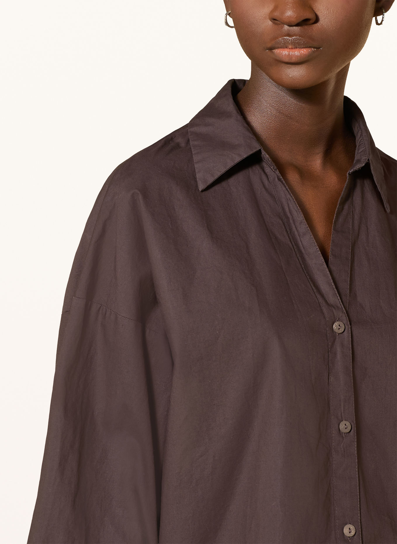 ONLY Blouse with 3/4-length sleeves: DARK BROWN
