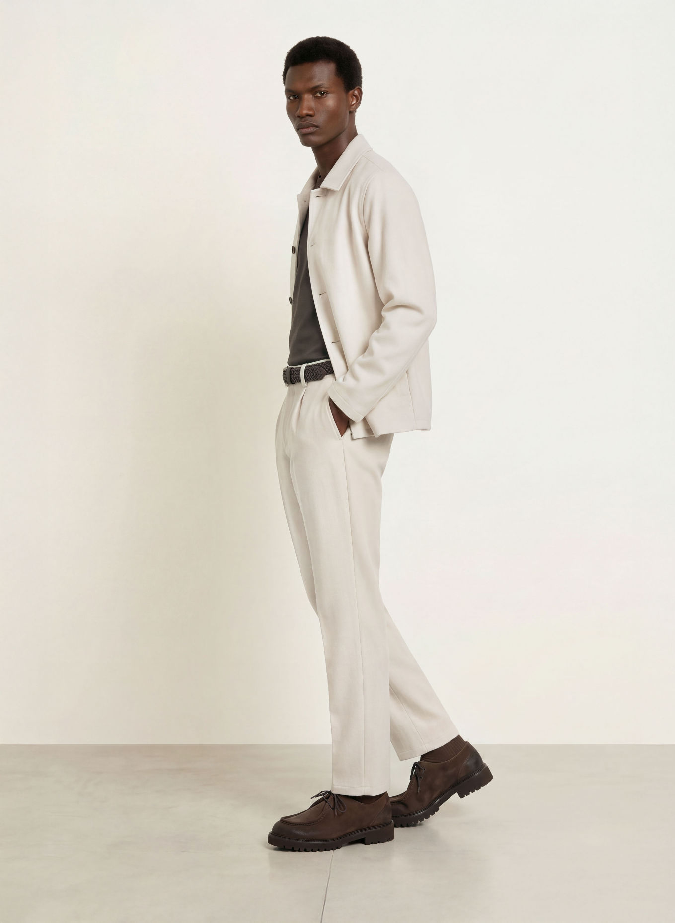 PROFUOMO Chino Regular Fit: BEIGE / CREME