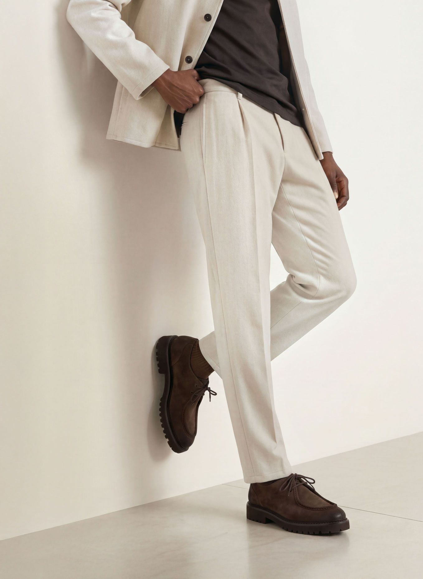 PROFUOMO Chino Regular Fit: BEIGE / CREME