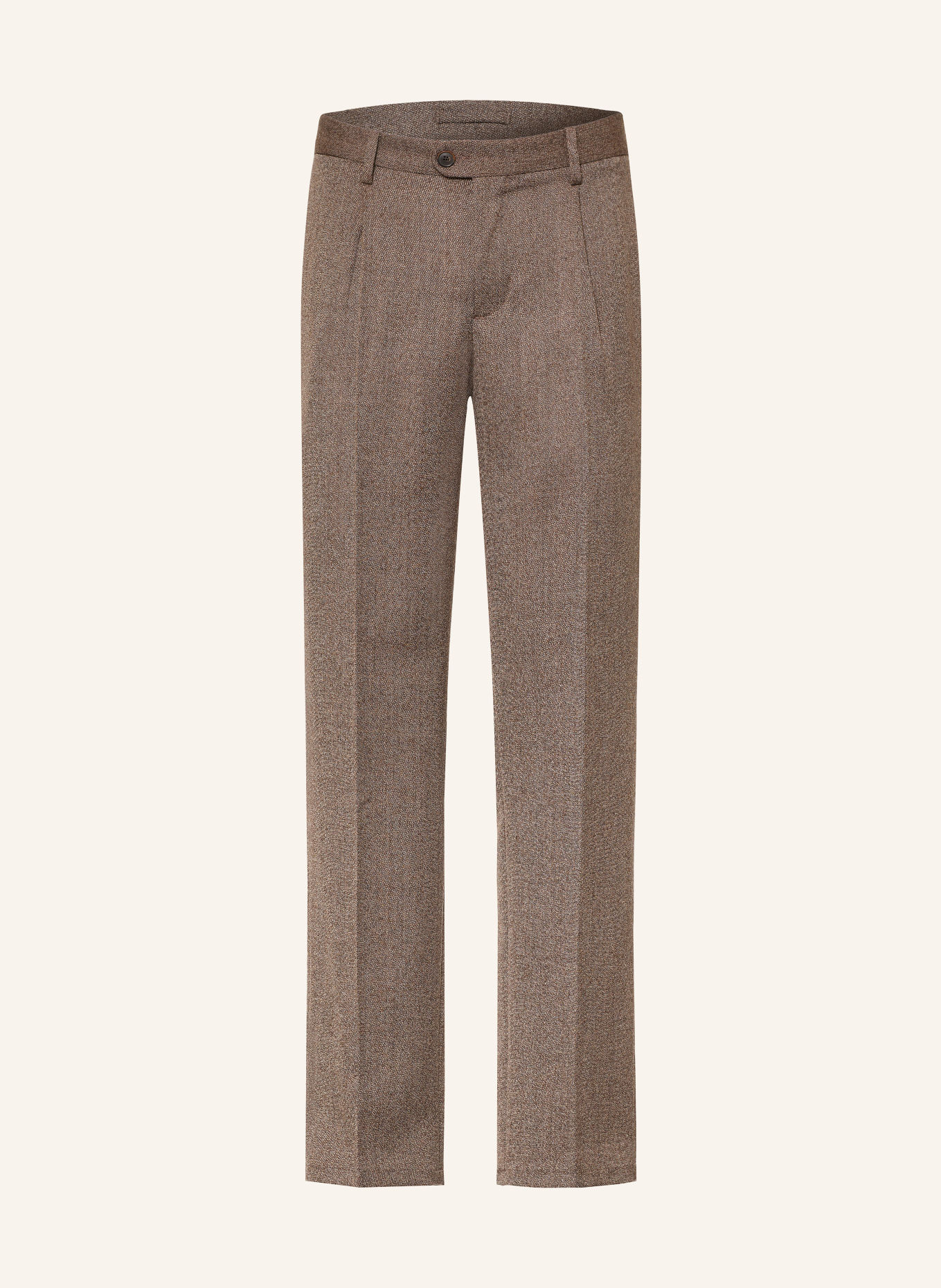 PROFUOMO Broek met losse pasvorm: BRUIN