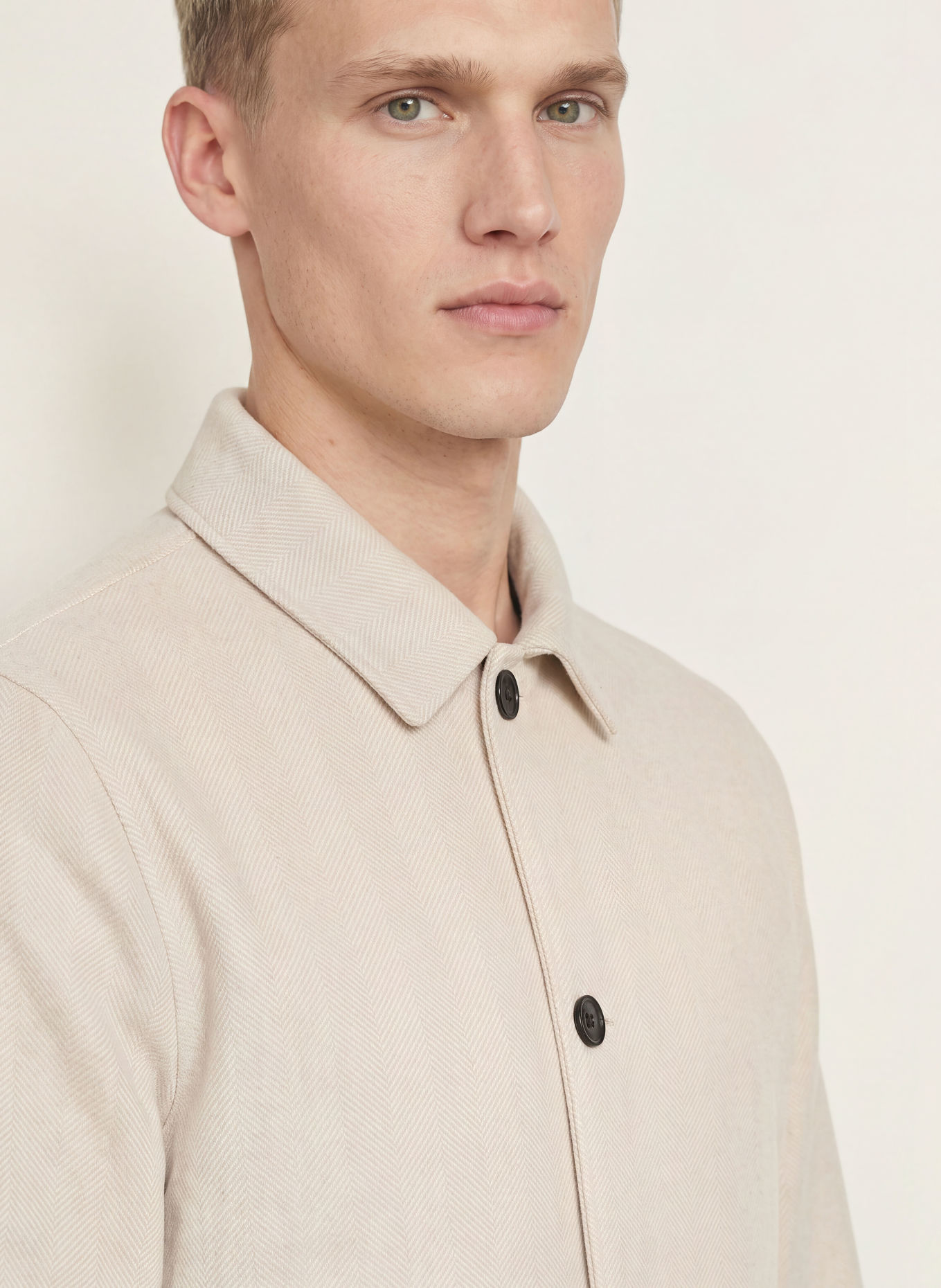 PROFUOMO Overshirt: BEIGE / ECRU