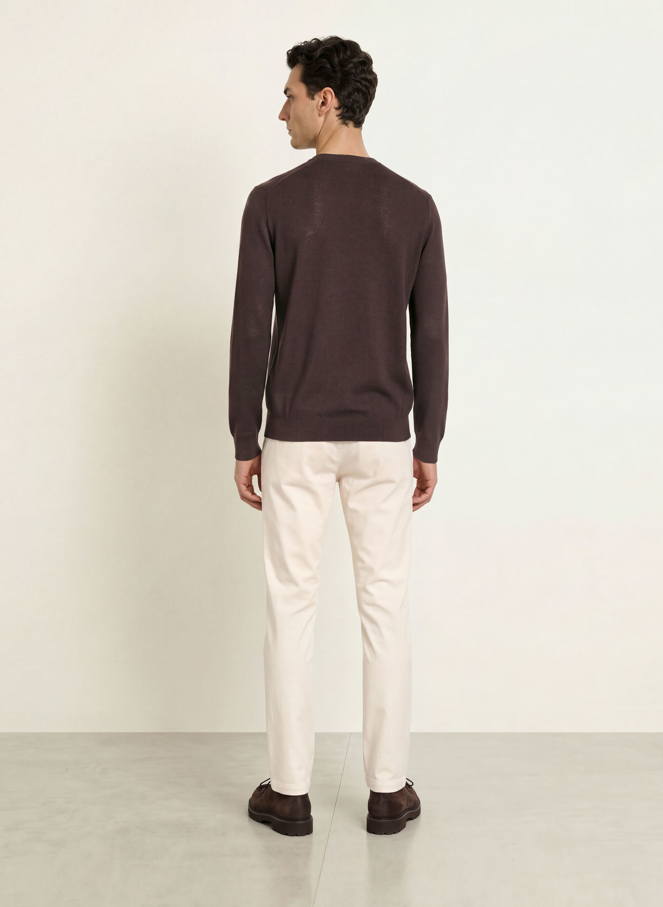 PROFUOMO Sweter: CIEMNOBRĄZOWY