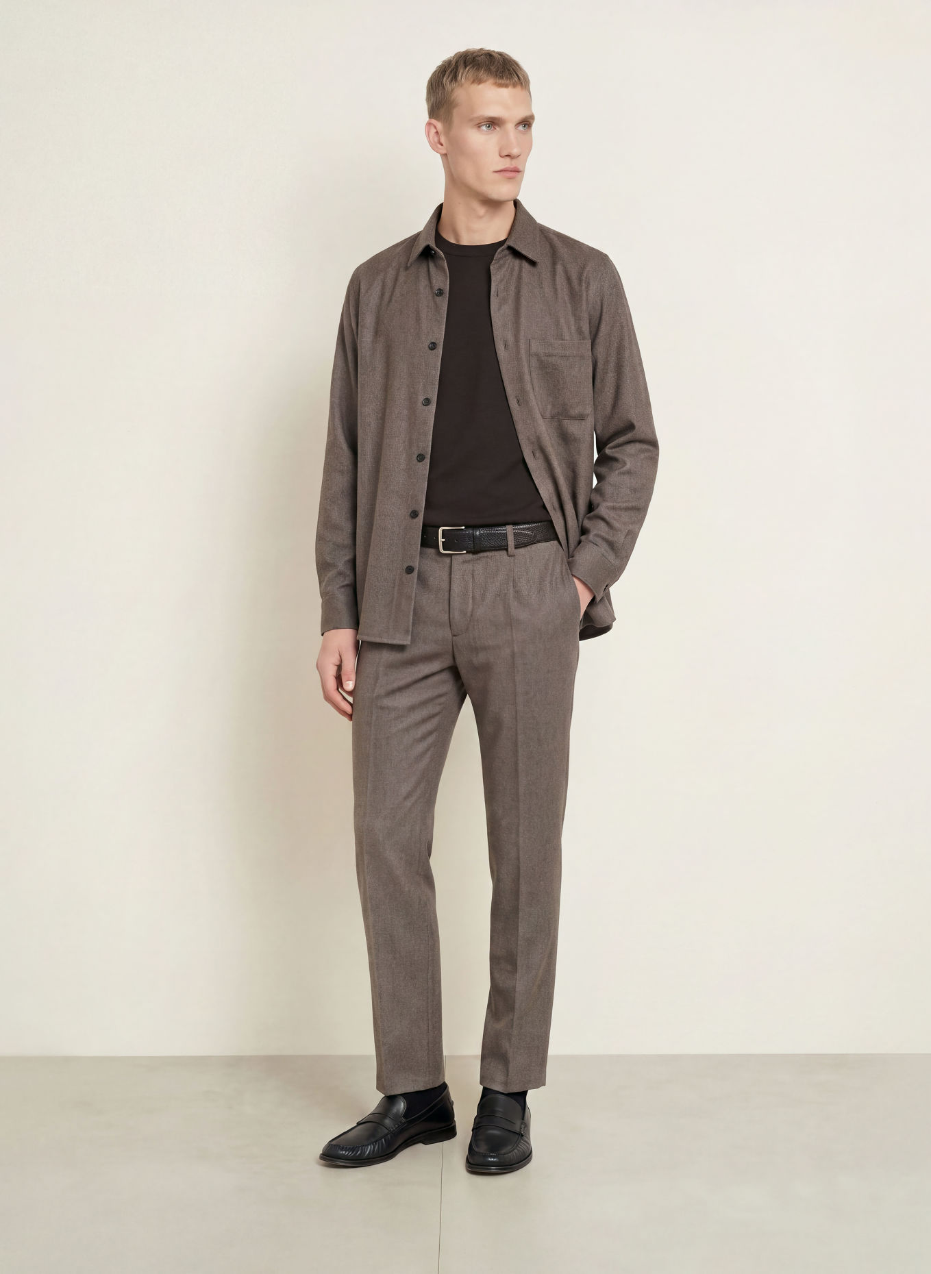 PROFUOMO Overshirt: TAUPE