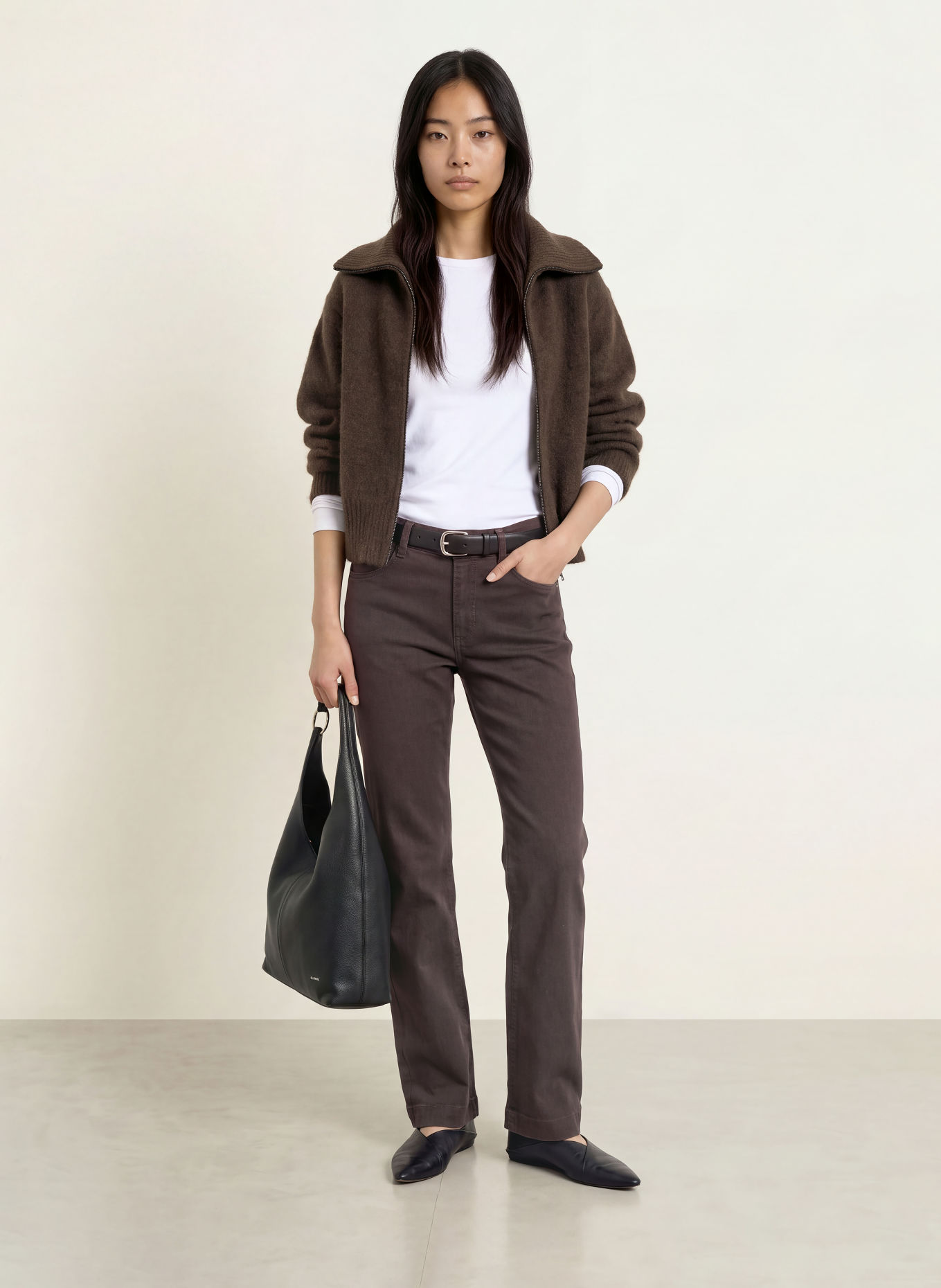 MAC Wide leg jeans DREAM WIDE: D799 brown rinsed