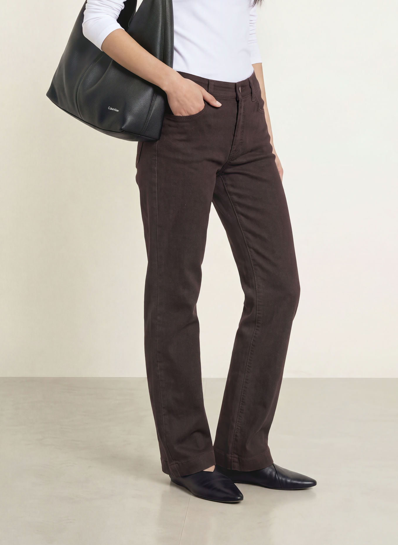MAC Wide leg jeans DREAM WIDE: D799 brown rinsed