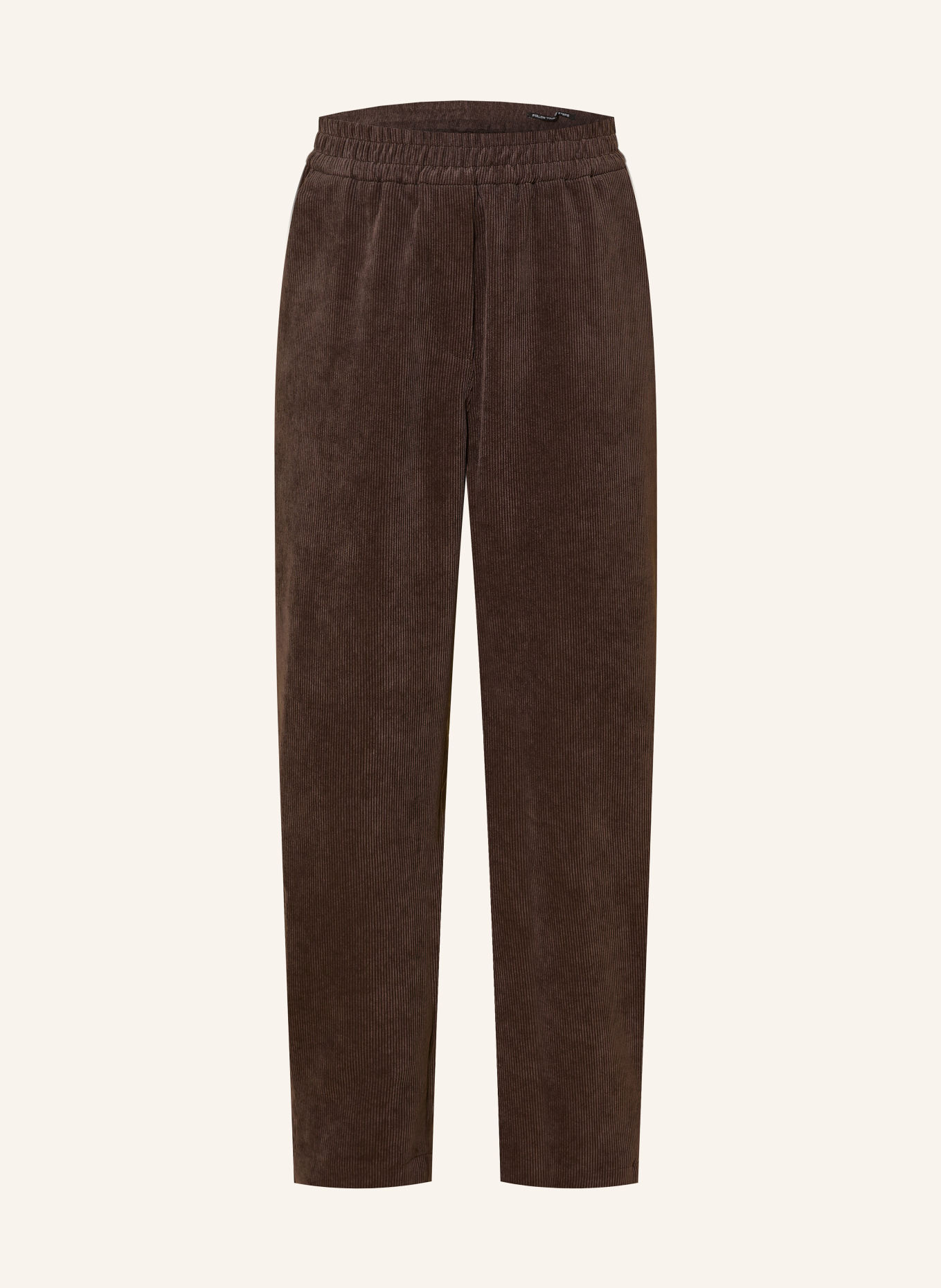 MAC EVA 7/8-length corduroy pants: DARK BROWN