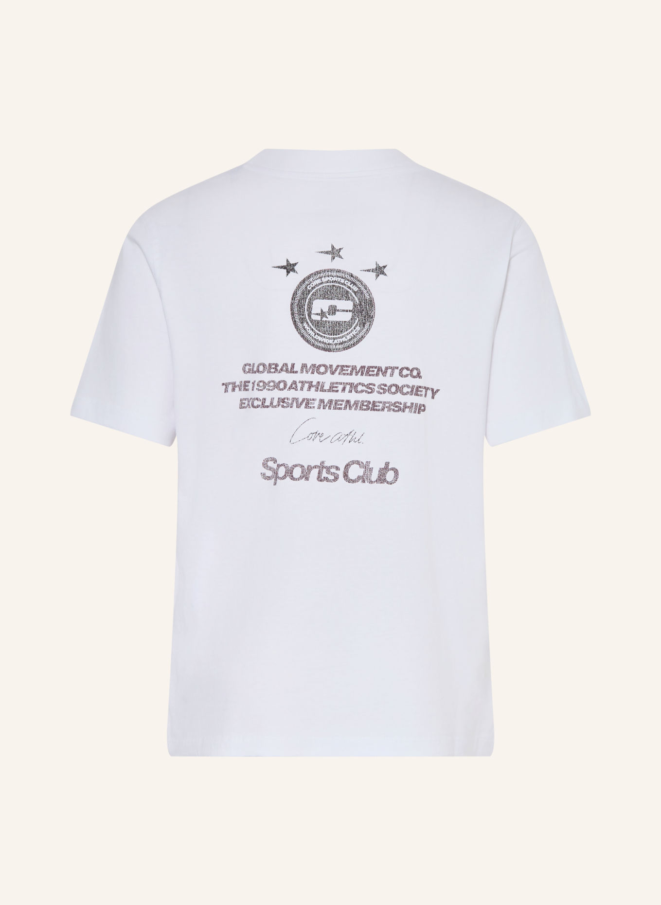 JACK&JONES T-shirt: WIT / MARRON FONCÉ