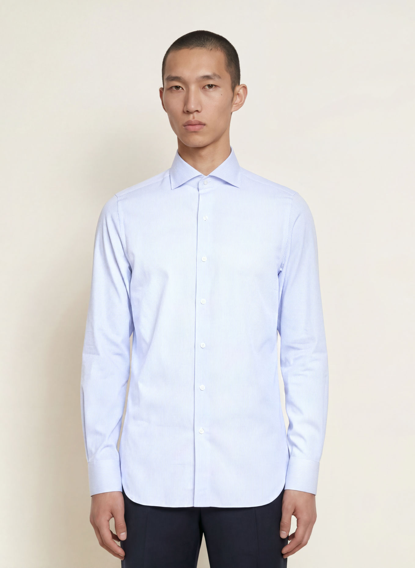 FINAMORE 1925 Hemd NAPOLI EDUARDO Regular Fit: HELLBLAU / WEISS