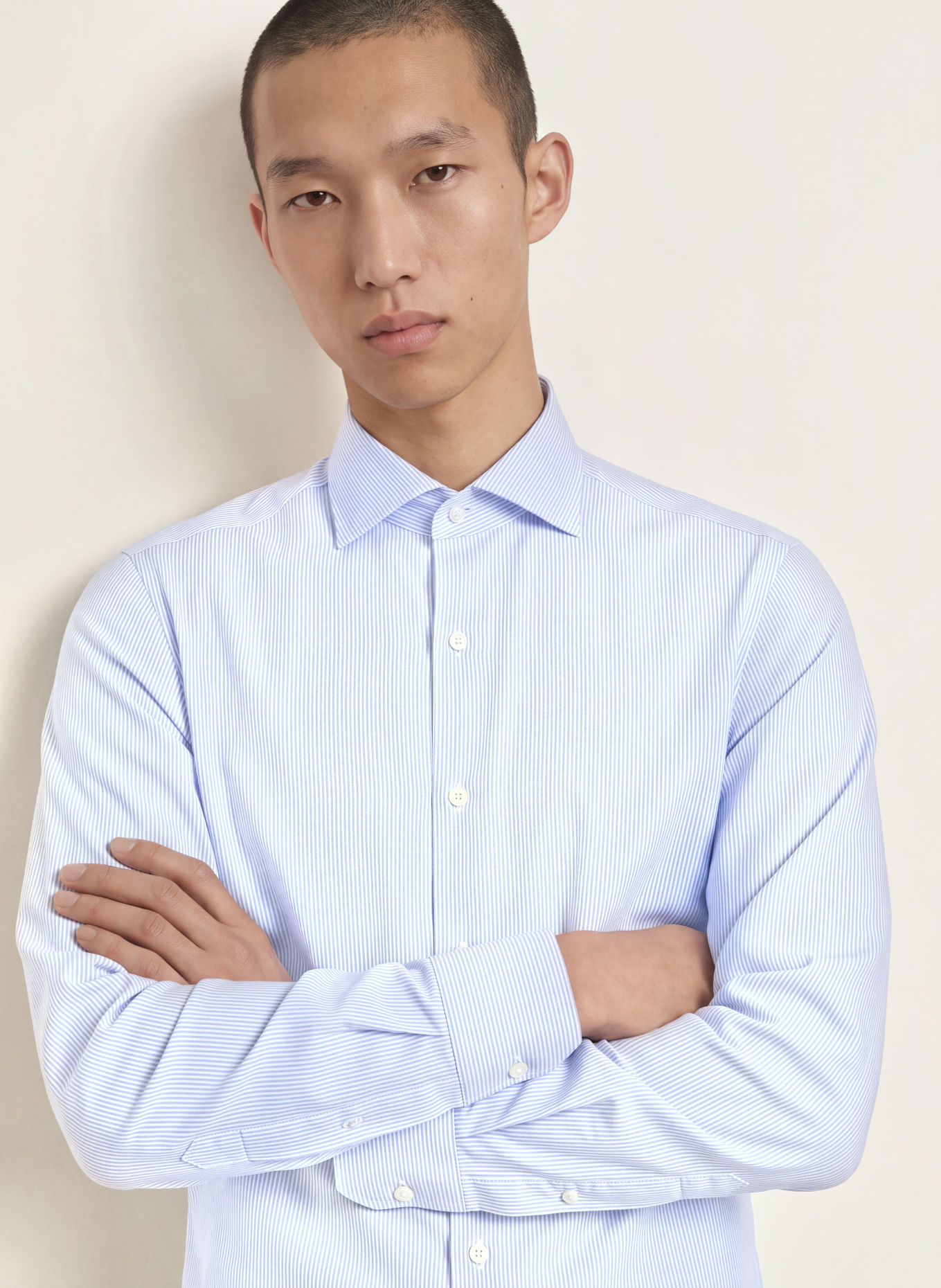 FINAMORE 1925 Hemd NAPOLI EDUARDO Regular Fit: HELLBLAU / WEISS