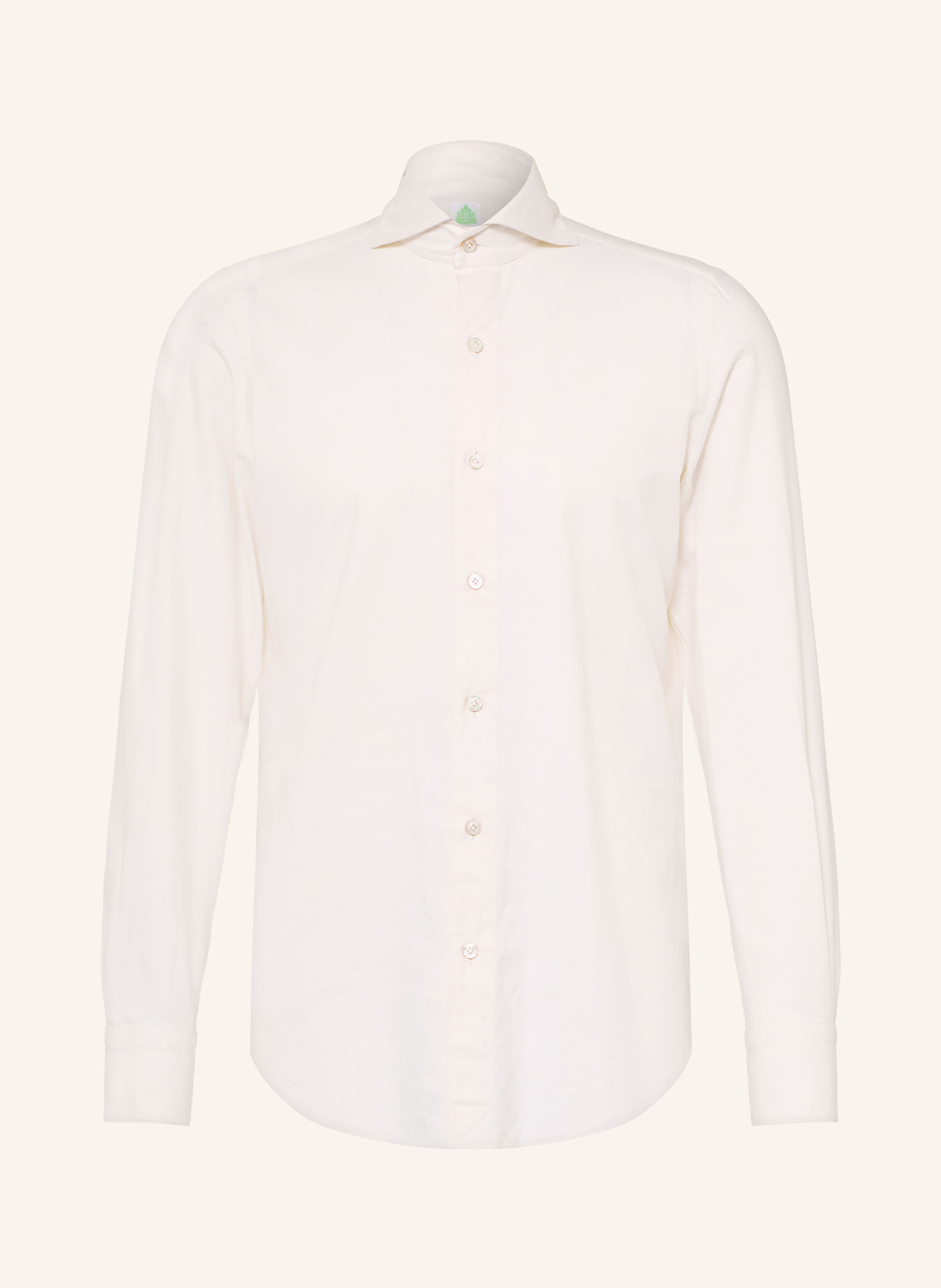 FINAMORE 1925 Flanellhemd TOKYO SERGIO Slim Fit: ECRU