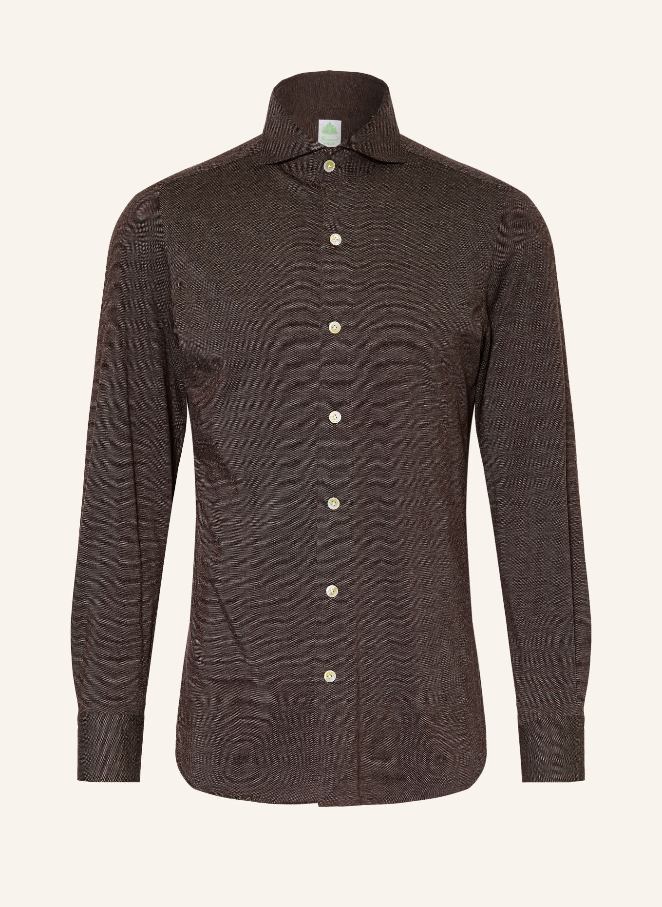FINAMORE 1925 Hemd TORONTO SERGIO Slim Fit: DUNKELBRAUN