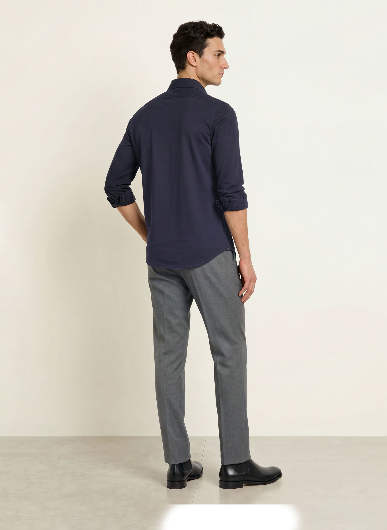 FINAMORE 1925 Hemd TORONTO SERGIO Slim Fit: DUNKELBLAU
